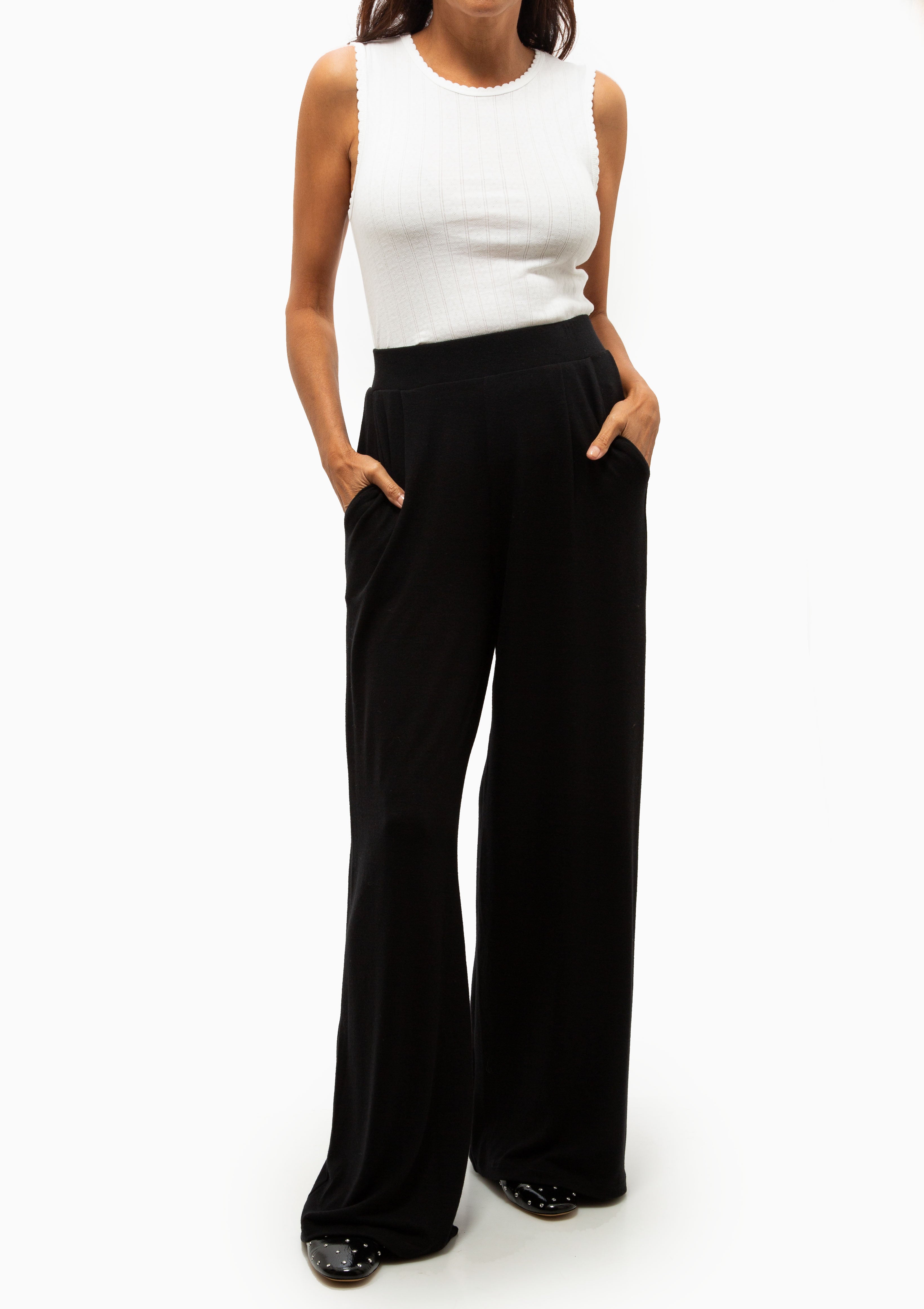 Pointelle Sleeveless Crew | White