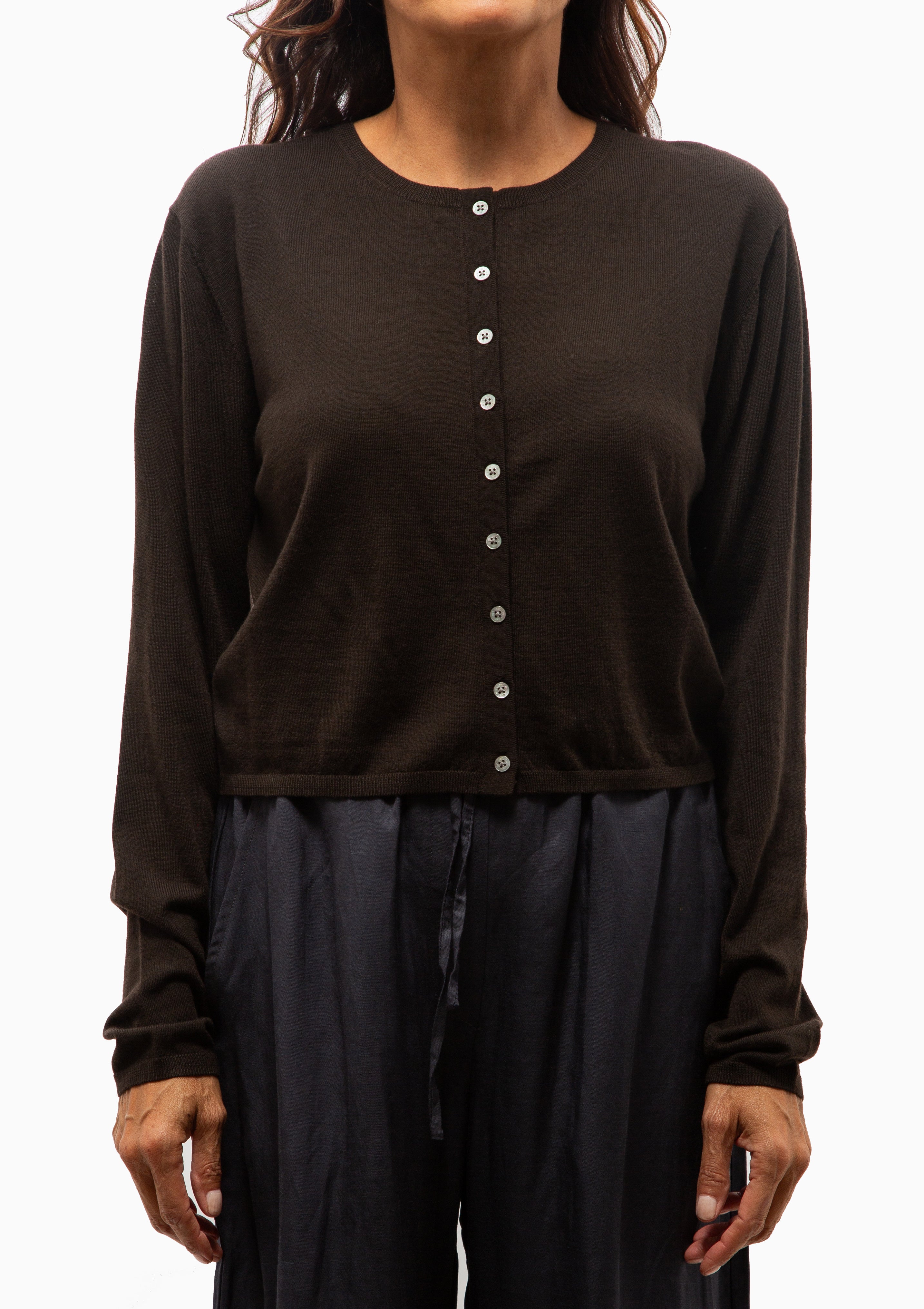 James Crew Cardigan | Chocolate