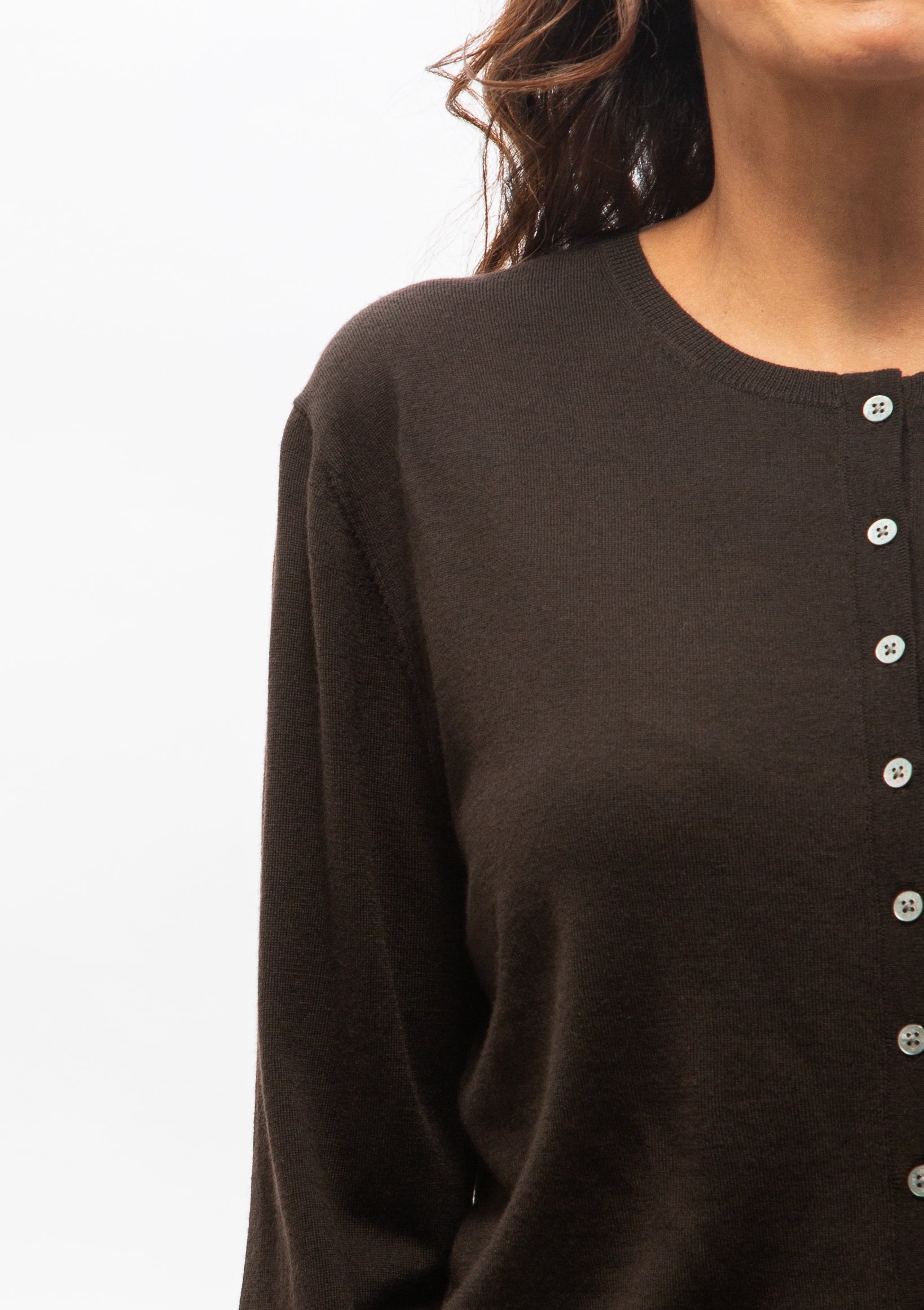 James Crew Cardigan | Chocolate