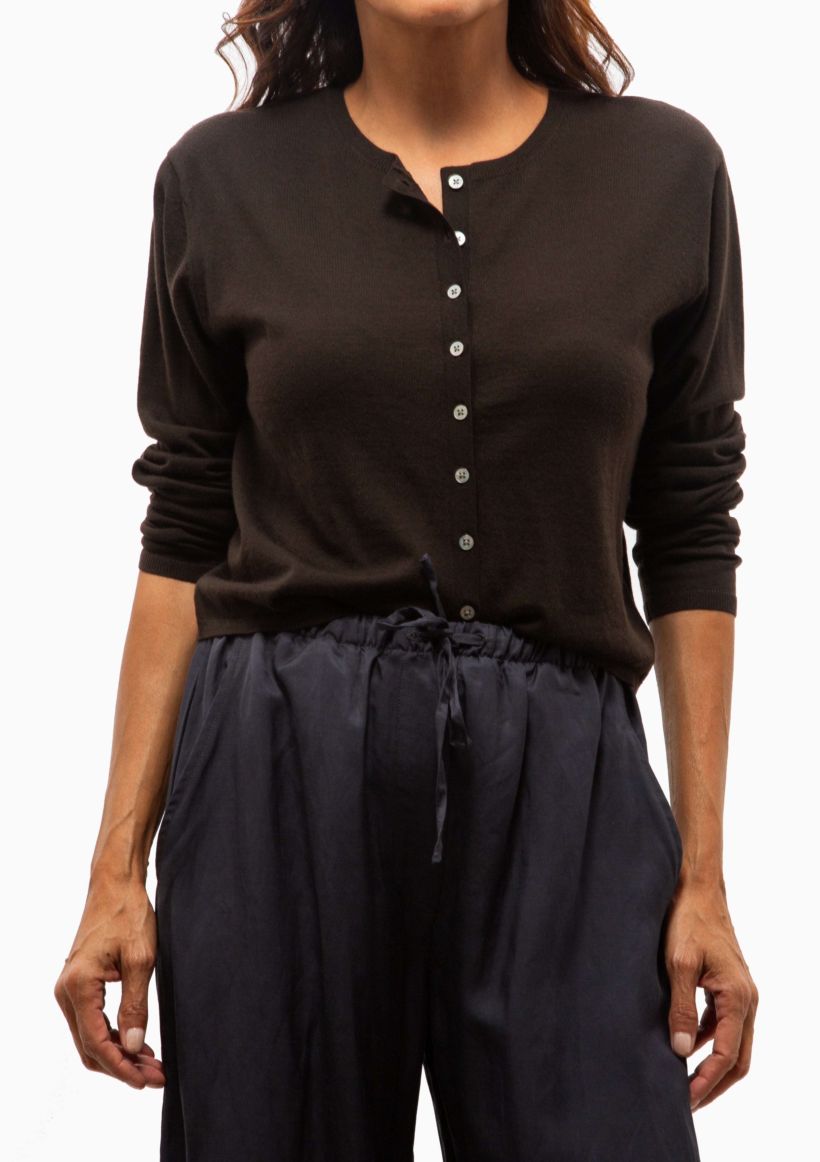 James Crew Cardigan | Chocolate