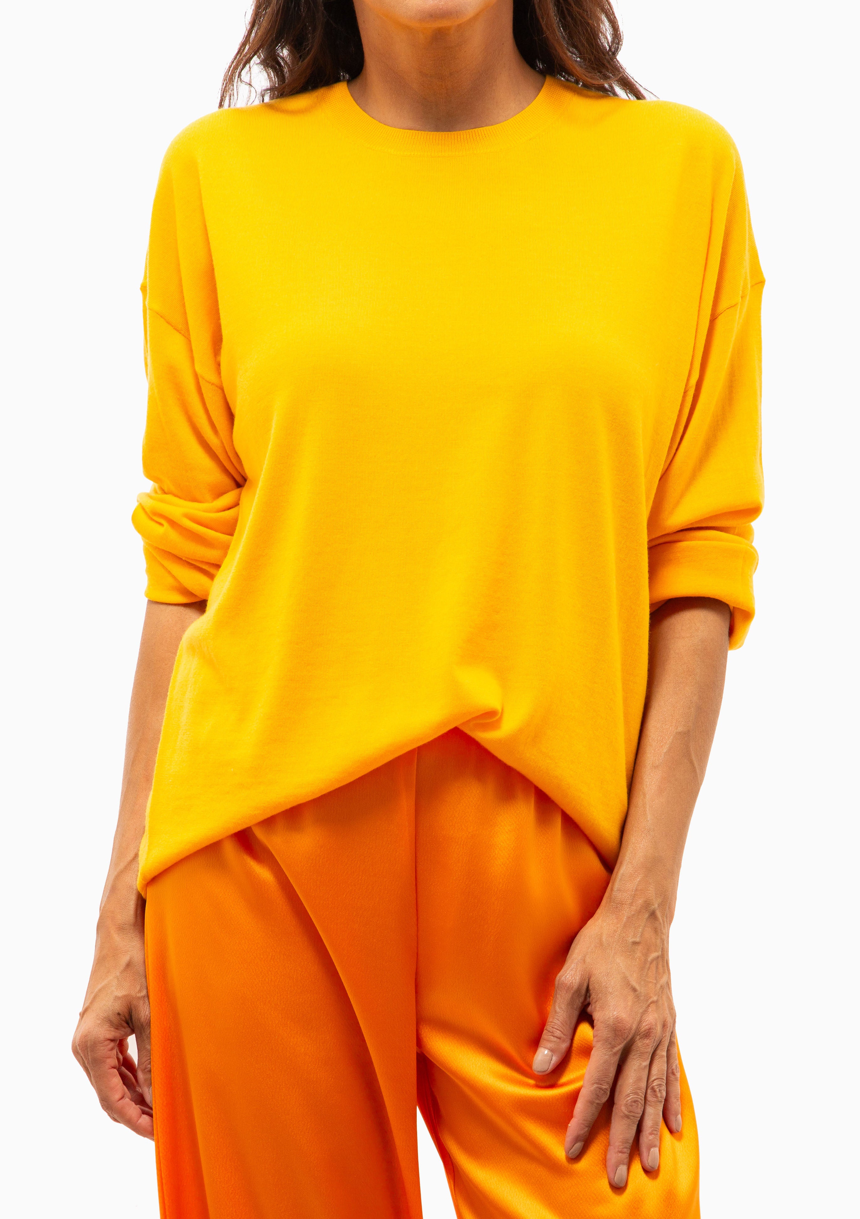 James Oversized Crewneck | Marigold