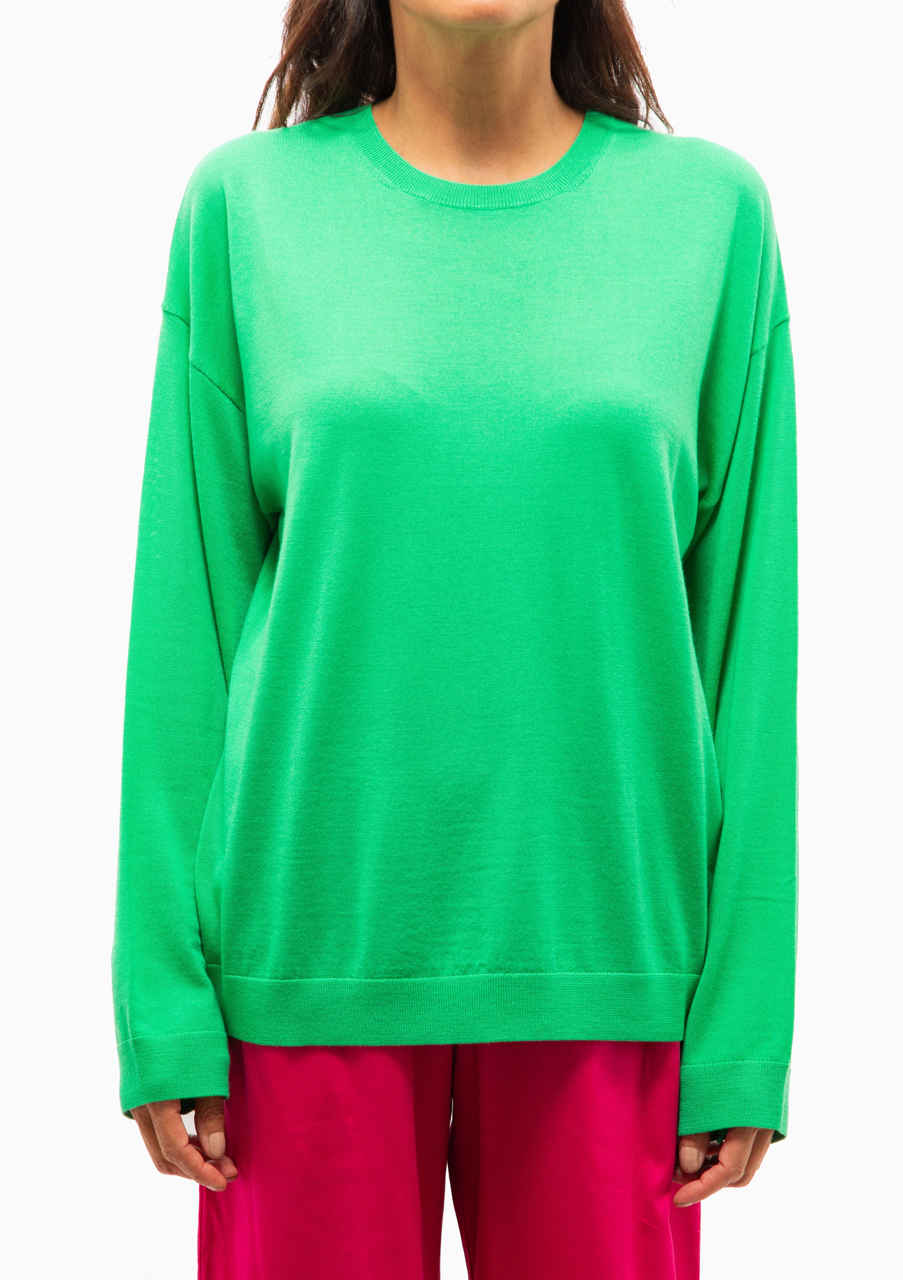 James Oversized Crewneck | Vert