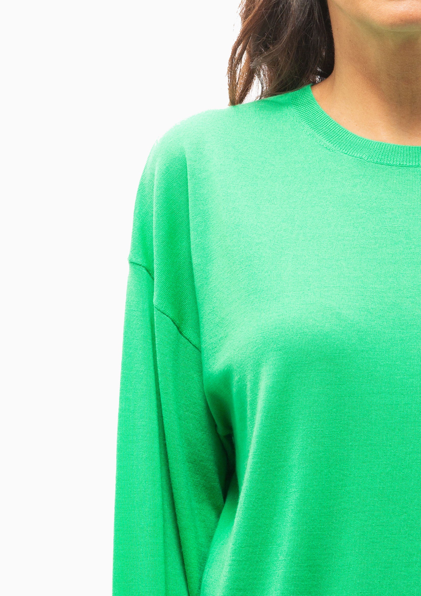 James Oversized Crewneck | Vert
