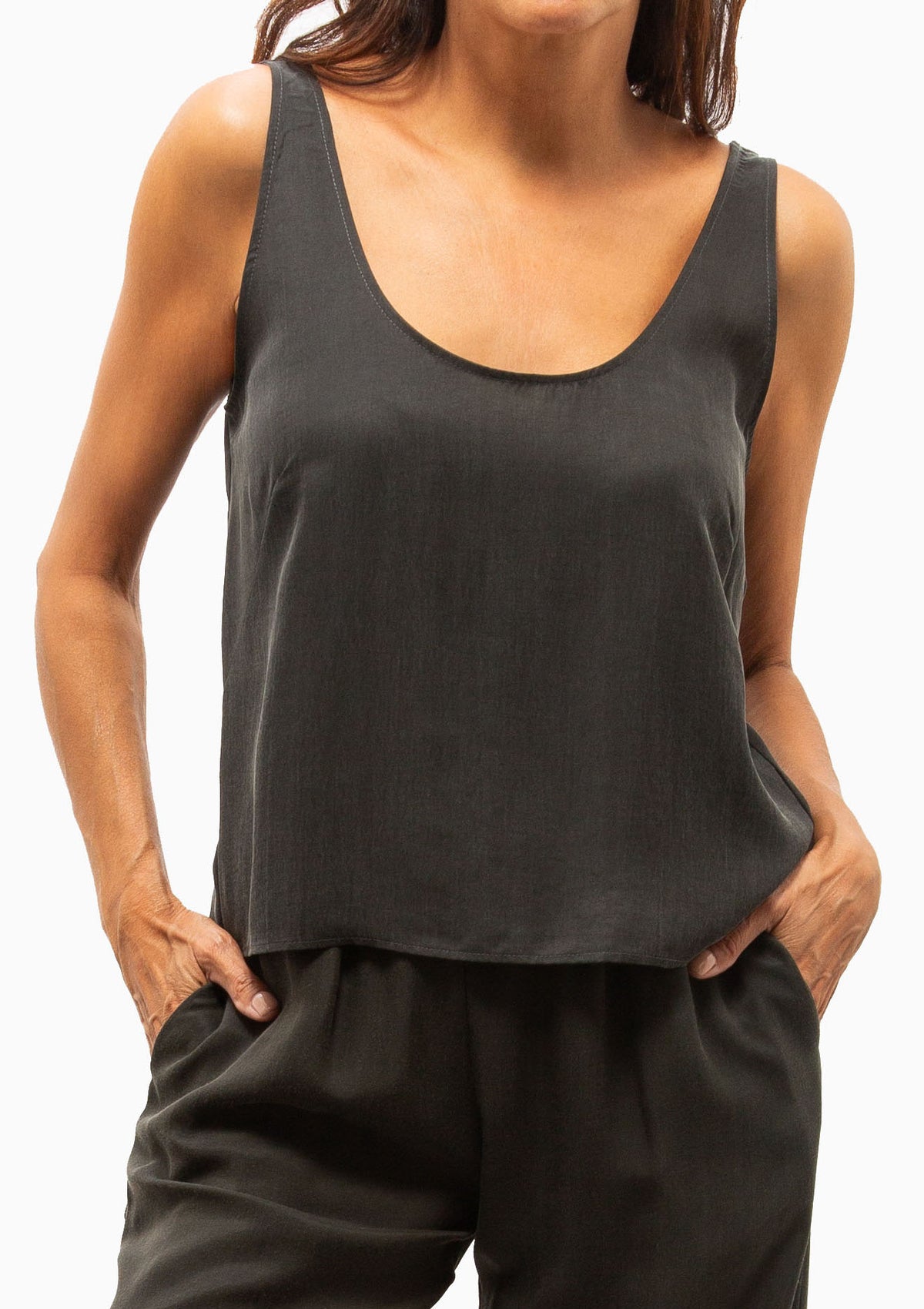 Kim Scoop Tank | Slate