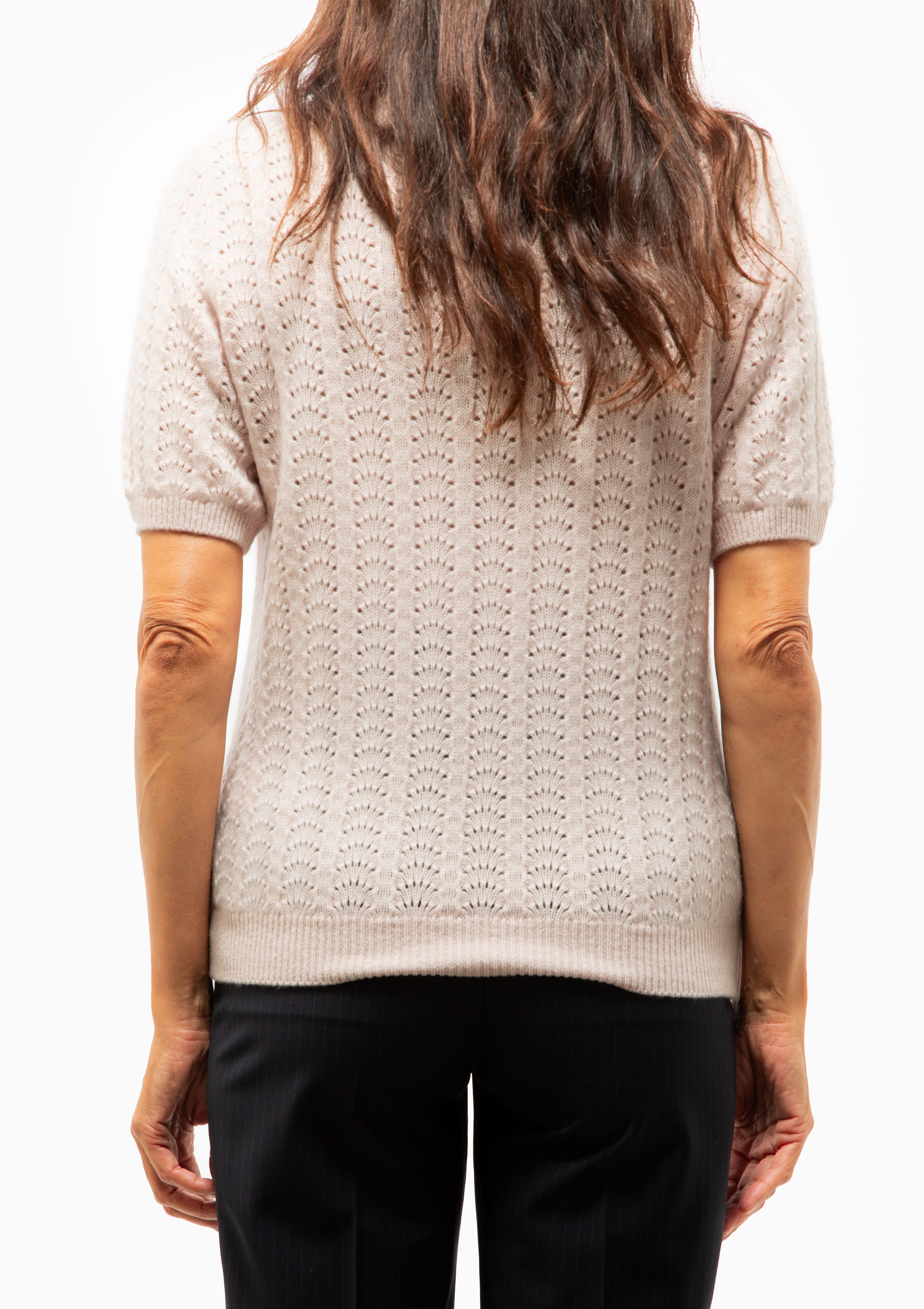 Cecelia Pointelle Sweater | Soft Pink