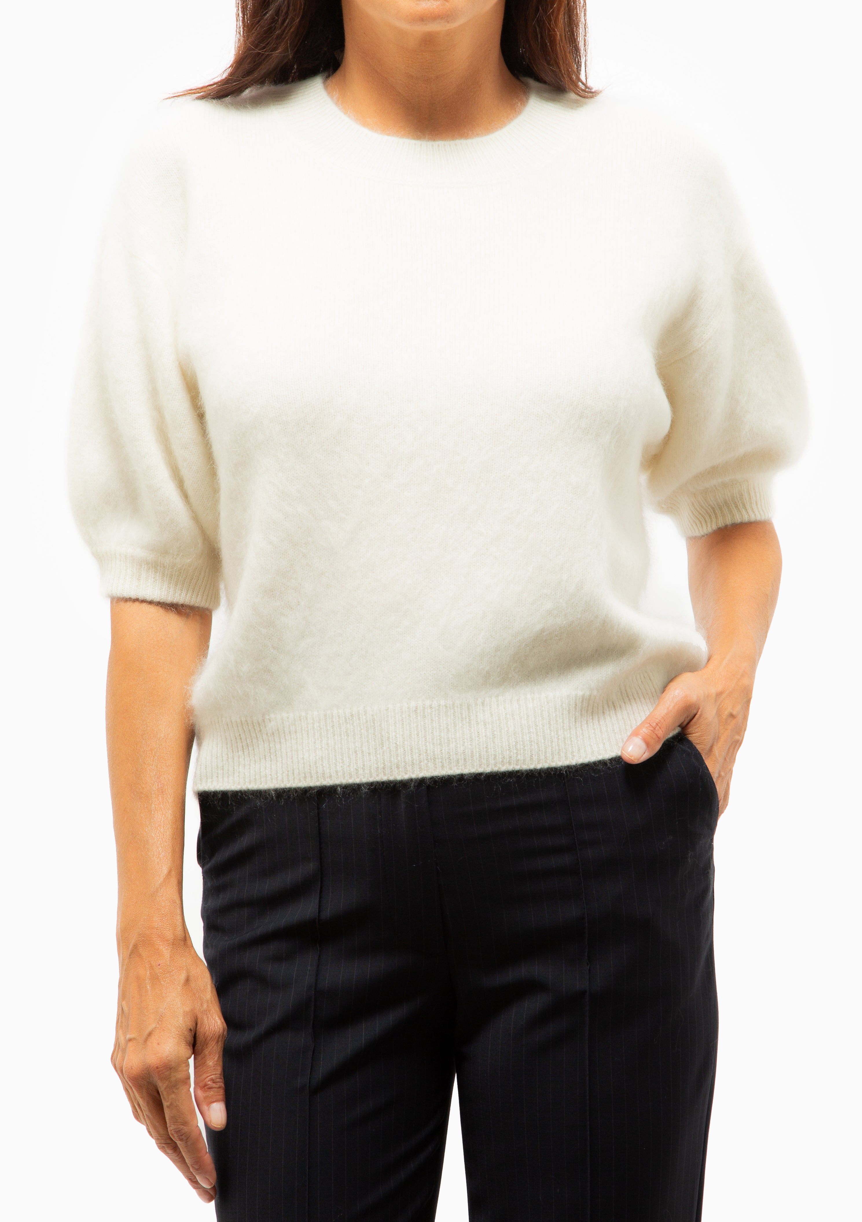 Juniper Sweater | Cream Brushed