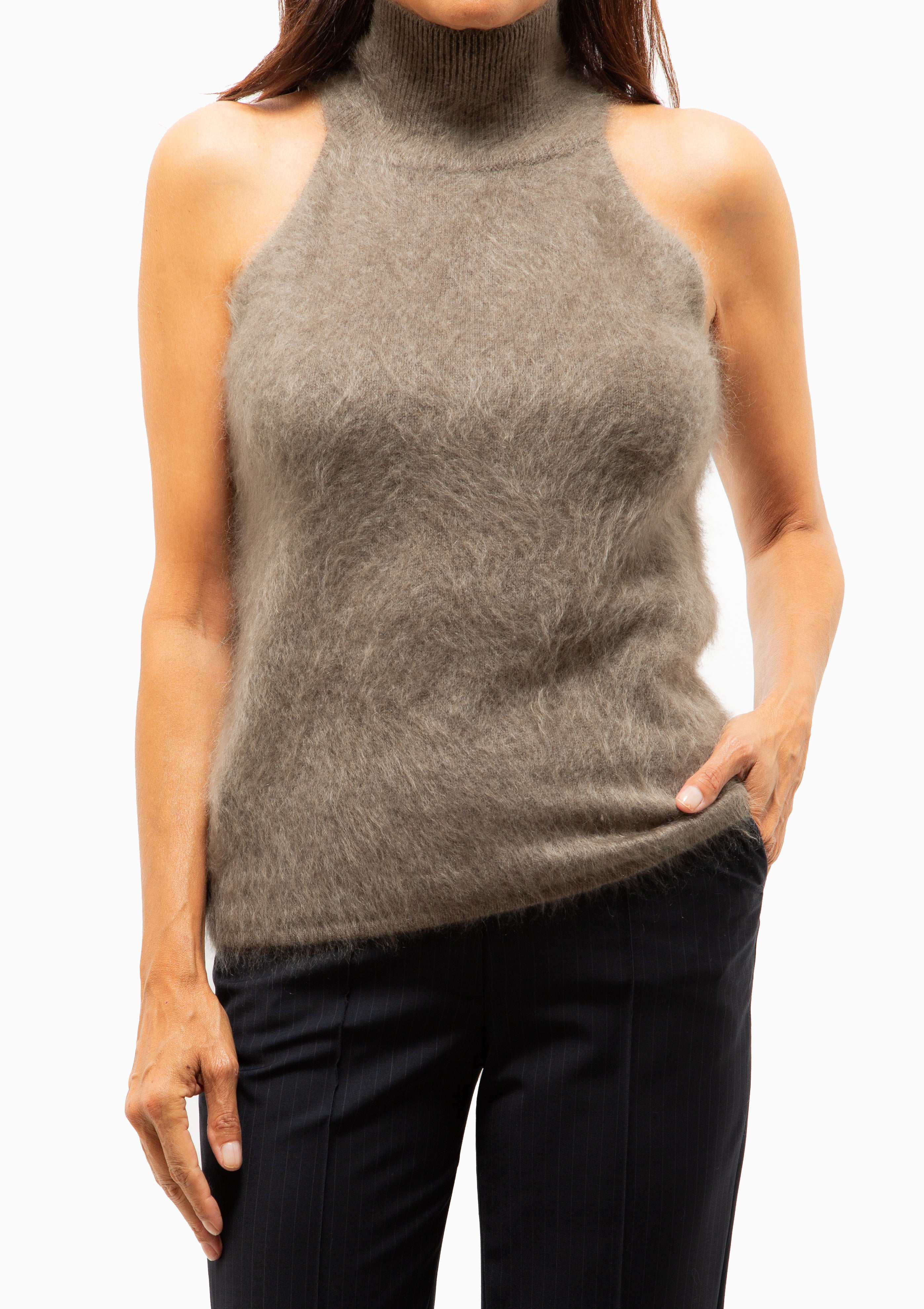 Leya Top | Truffle Brushed