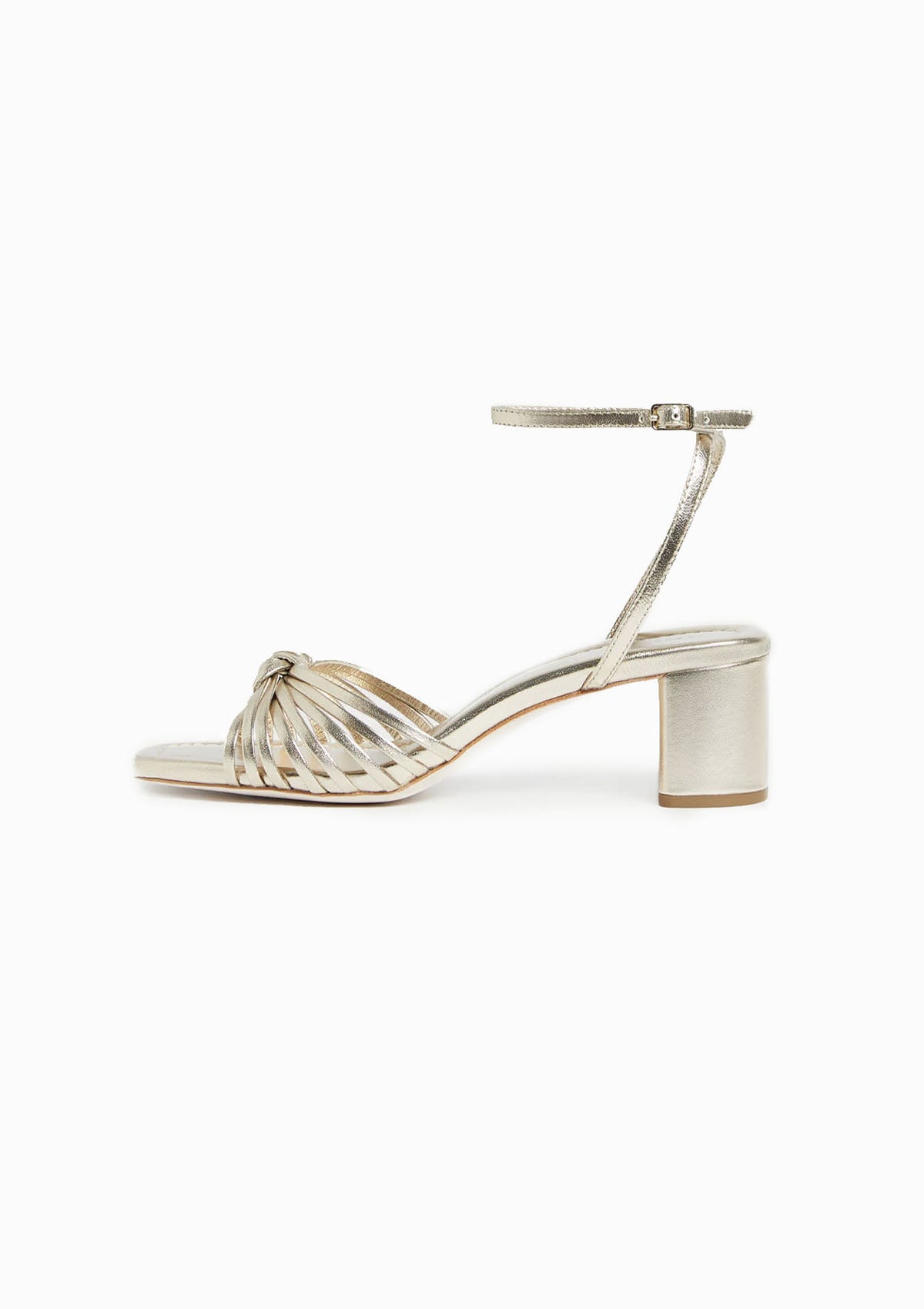 Olivia Knot Mid-Heel | Champagne