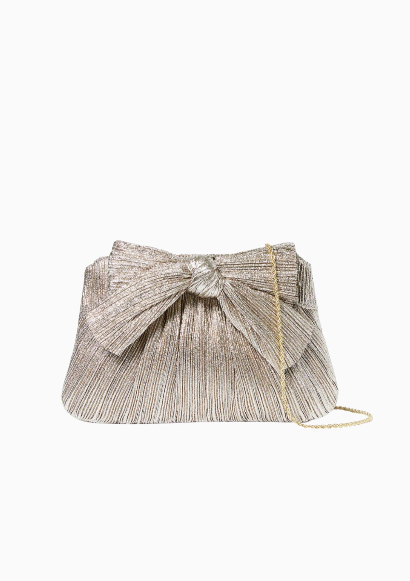 Rayne Bow Clutch | Champagne