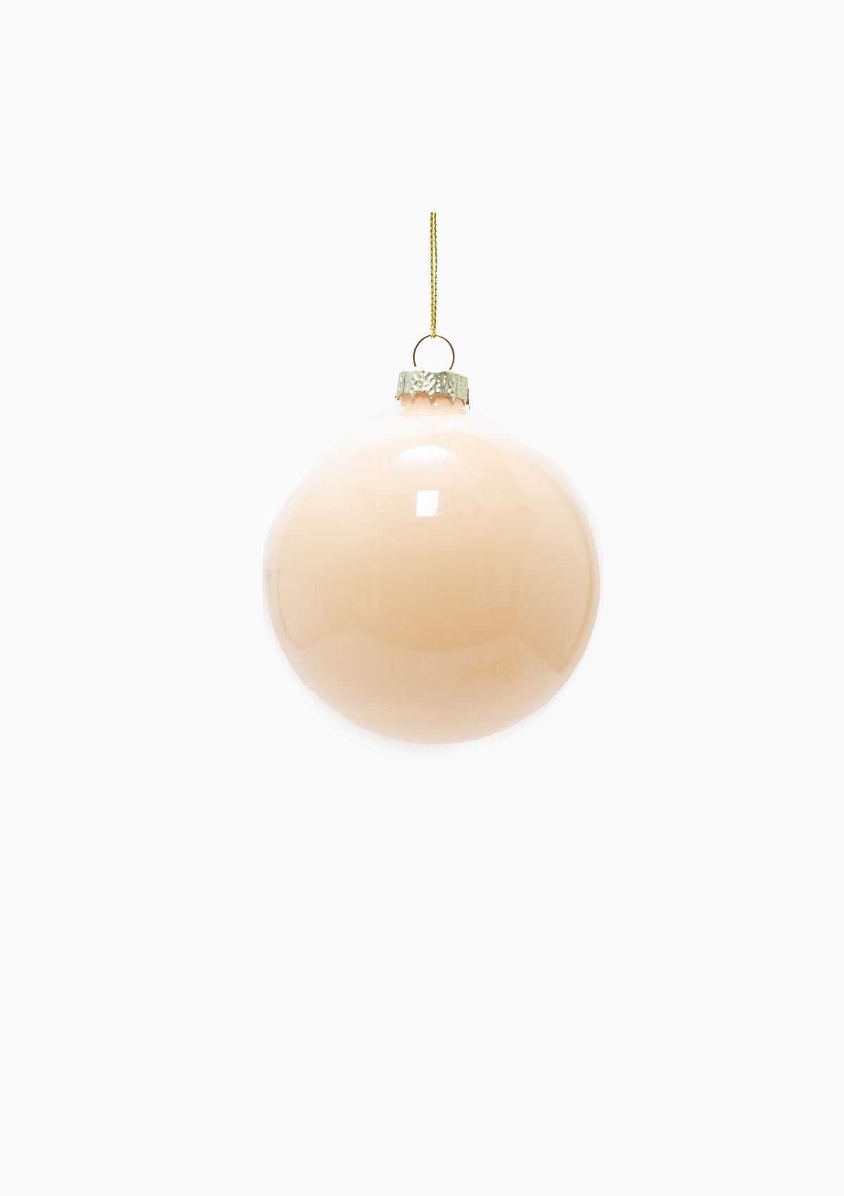 Large Glass Ball Ornament | Opaque Peach