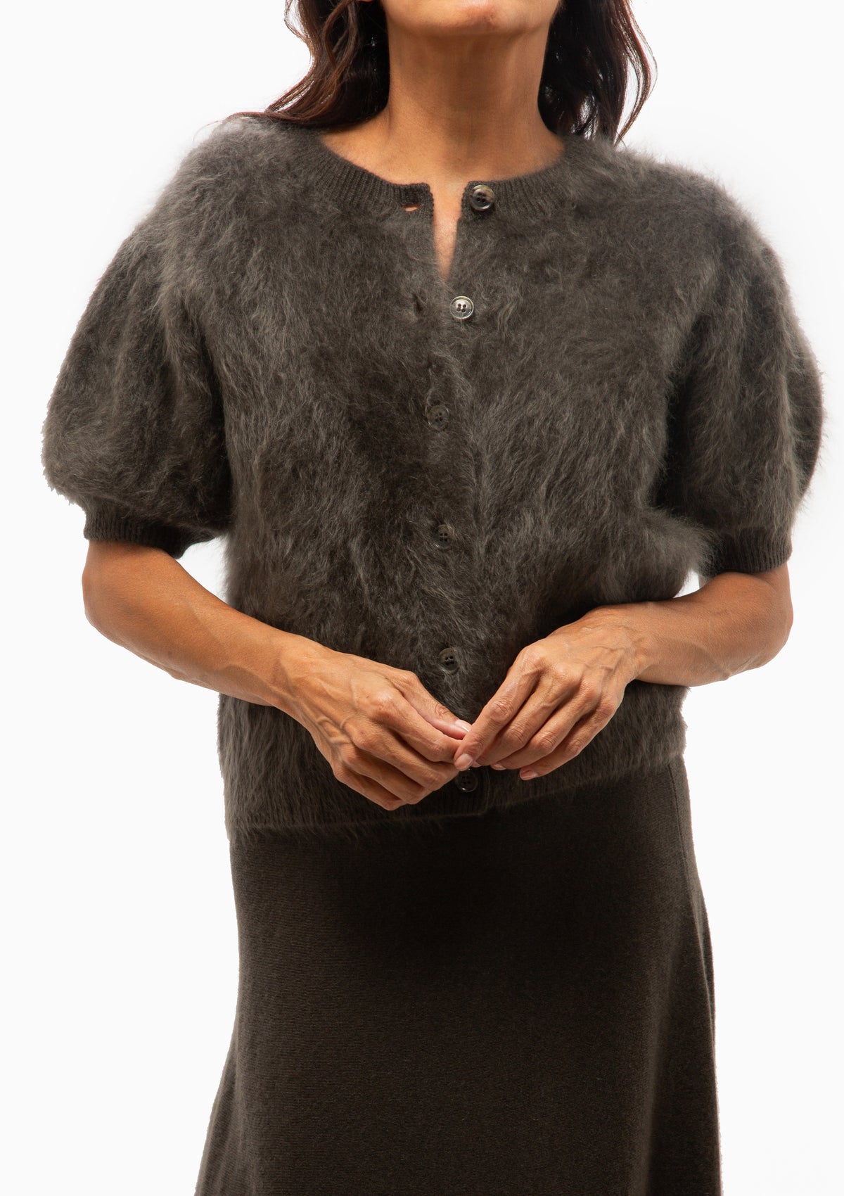 Lucianne Cardigan | Dark Fern Brushed