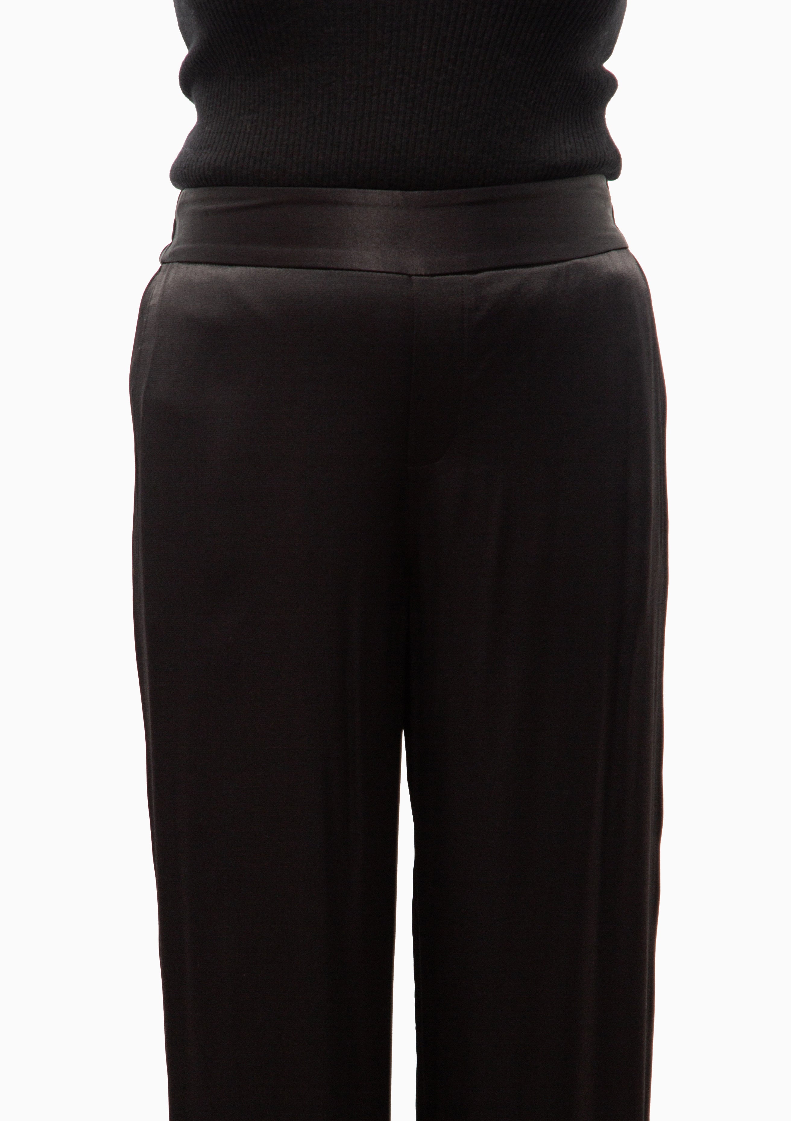 Straight Leg Trousers | Black