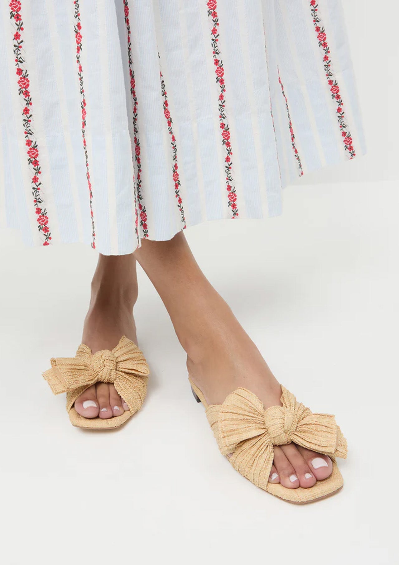Daphne Bow Slide Sandal | Natural