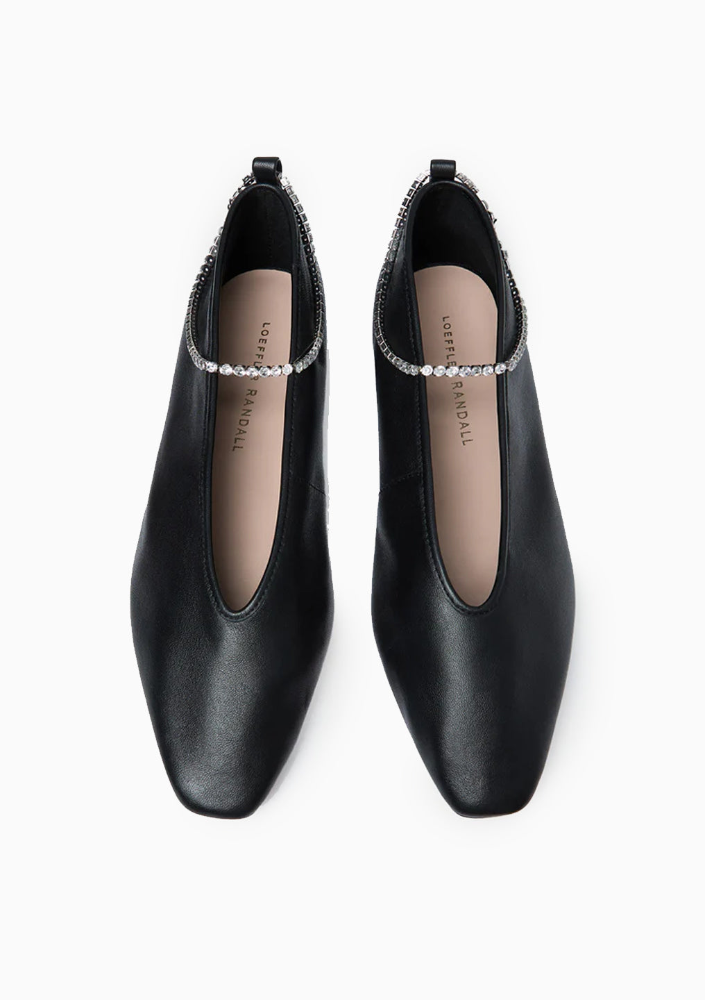 Emery Ballet Flat | Black/Crystal