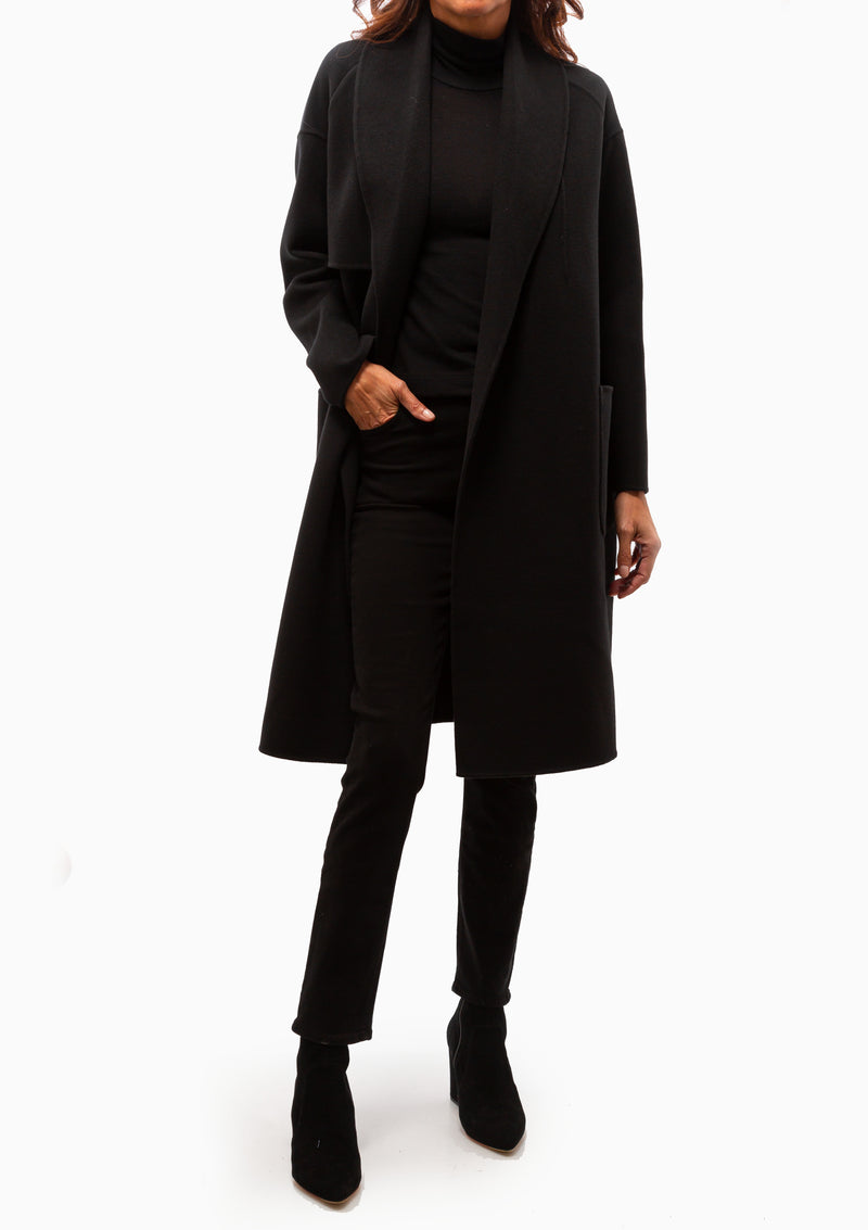 Thalia Robe Coat | Black
