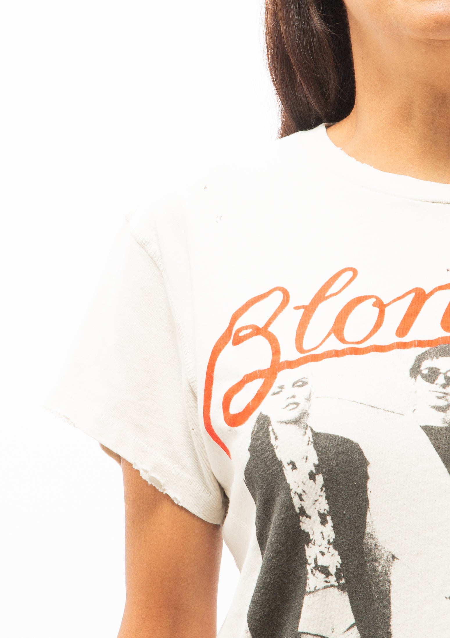 Blondie Crew Tee | Vintage White