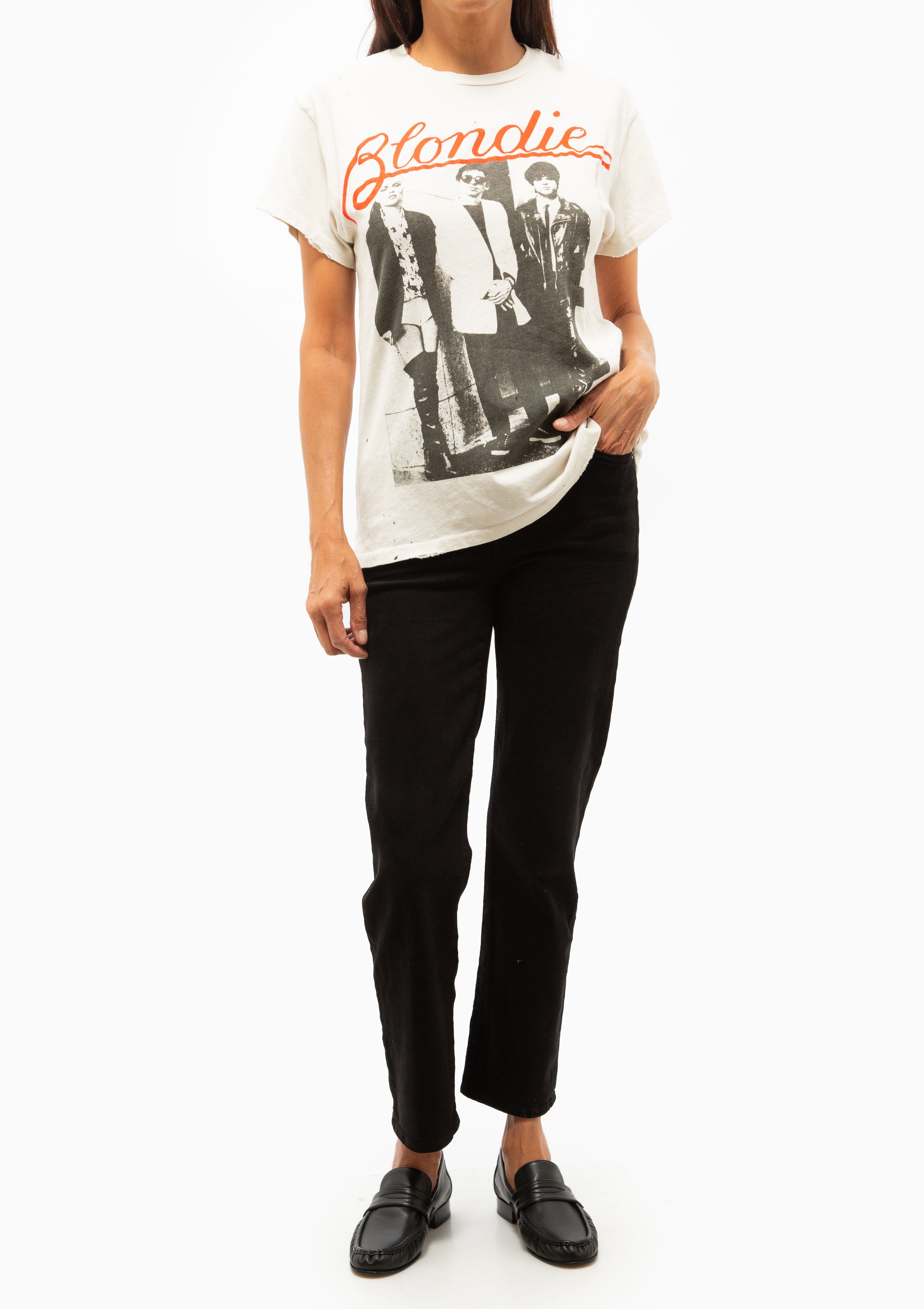 Blondie Crew Tee | Vintage White