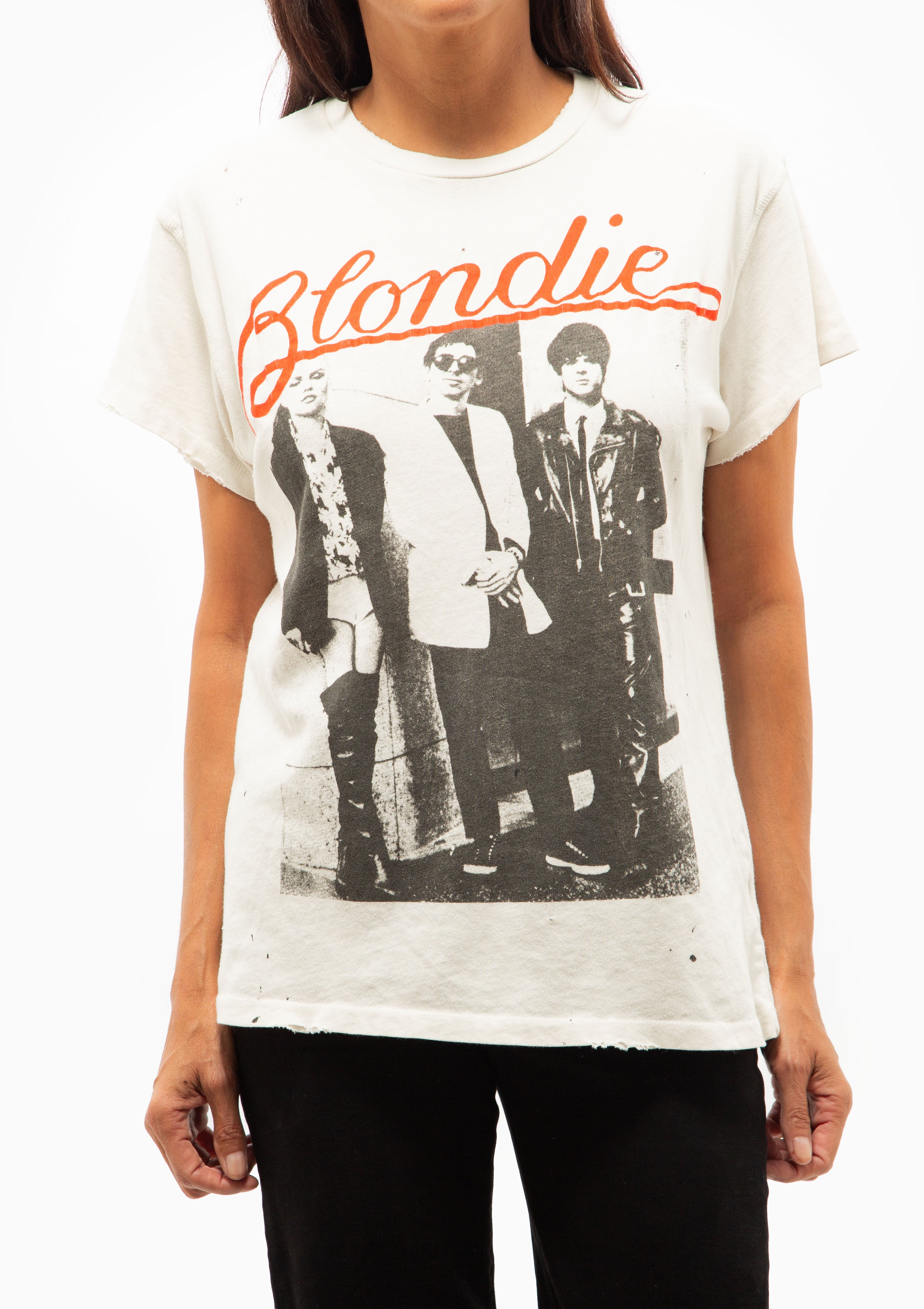 Blondie Crew Tee | Vintage White