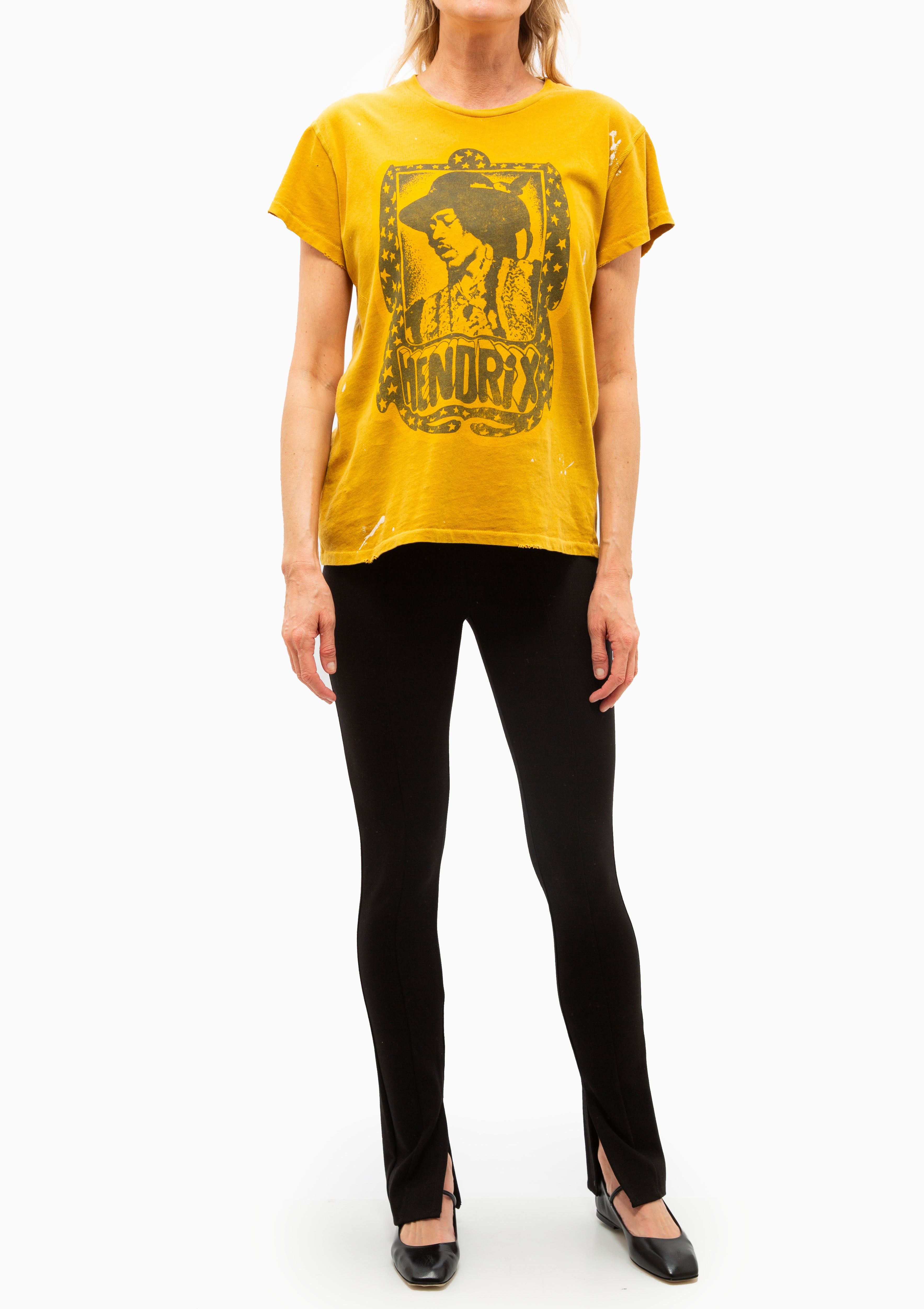 Jimi Hendrix Crew Tee | Mustard
