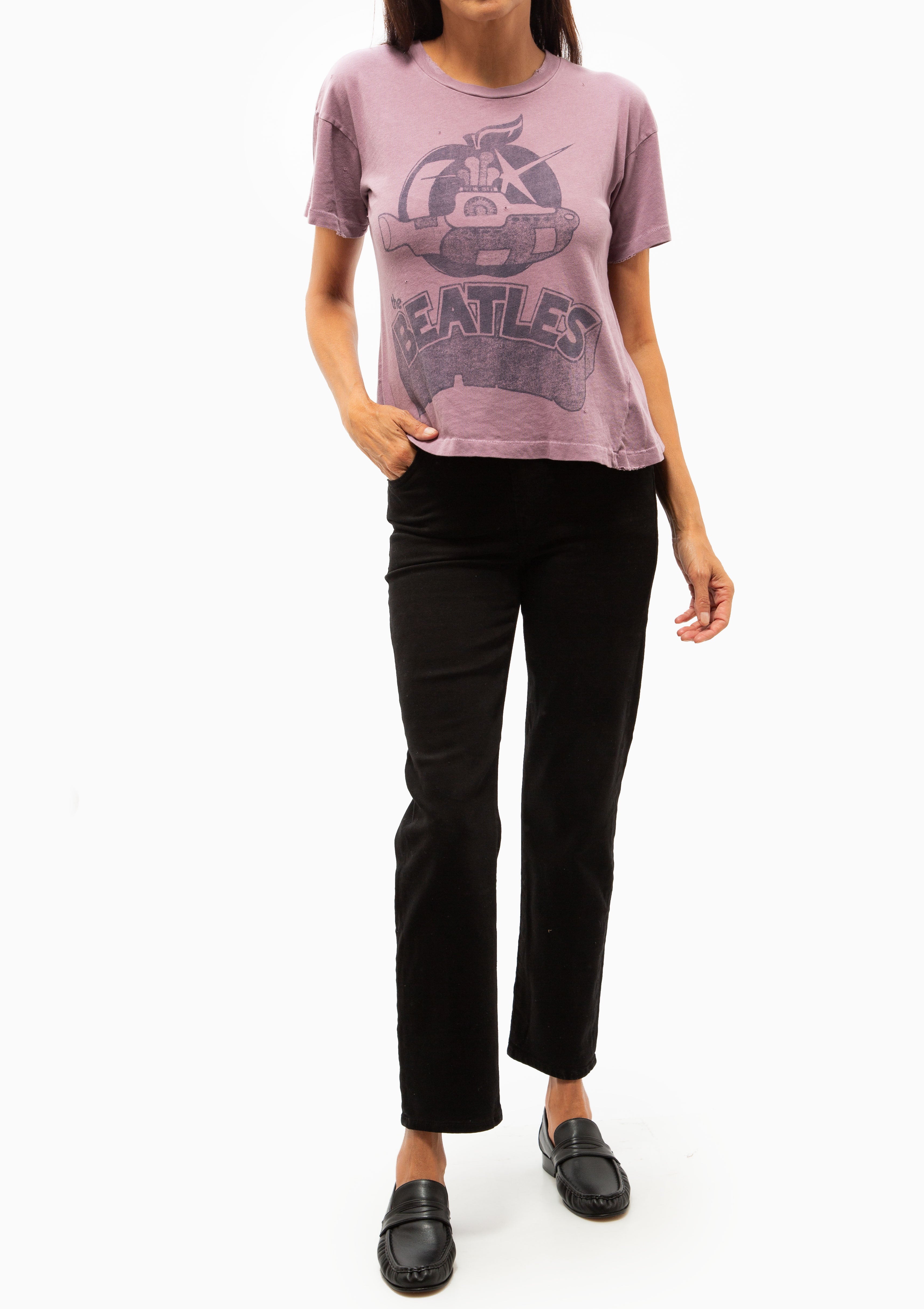 The Beatles Crop Tee | Purple Haze