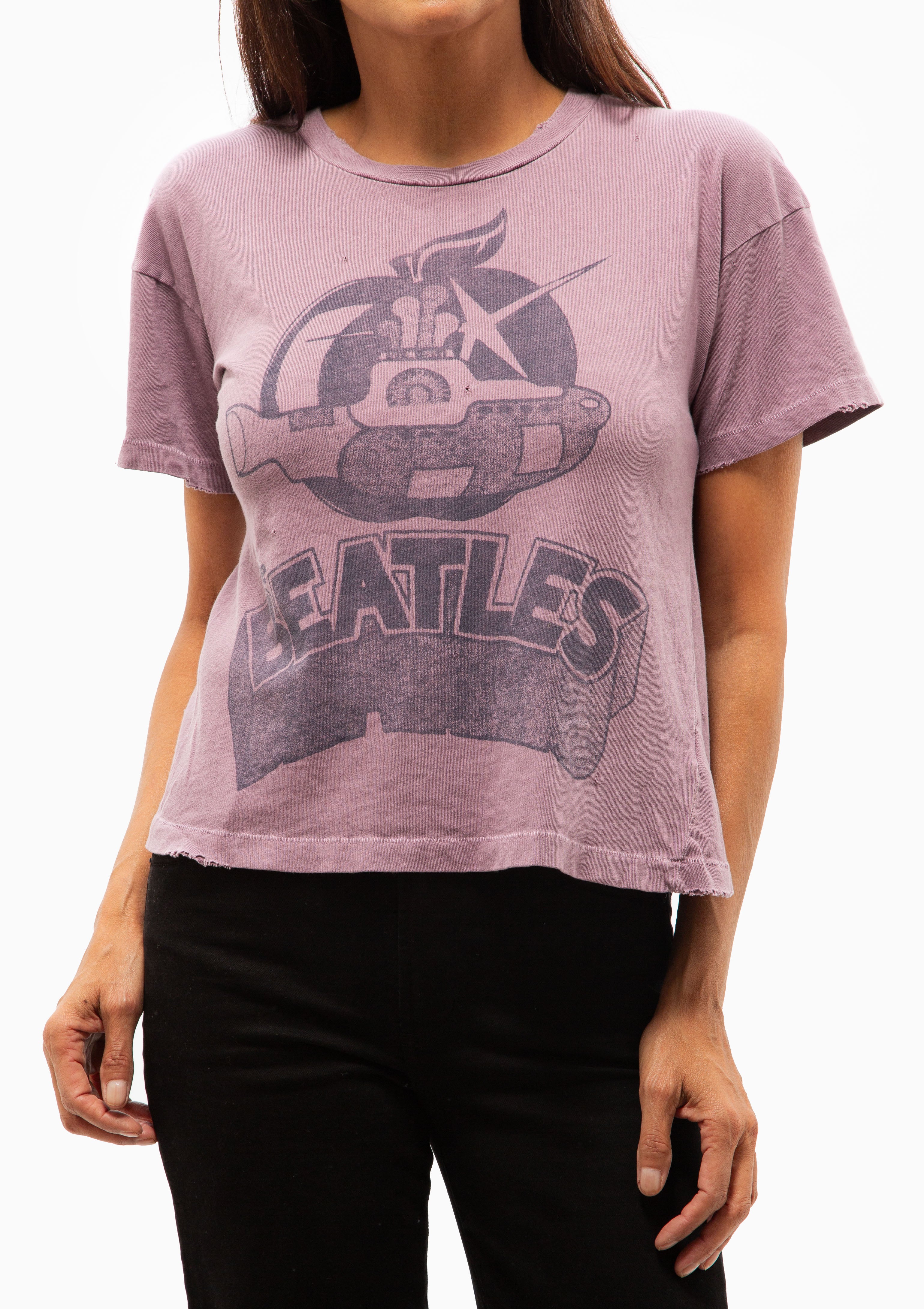 The Beatles Crop Tee | Purple Haze