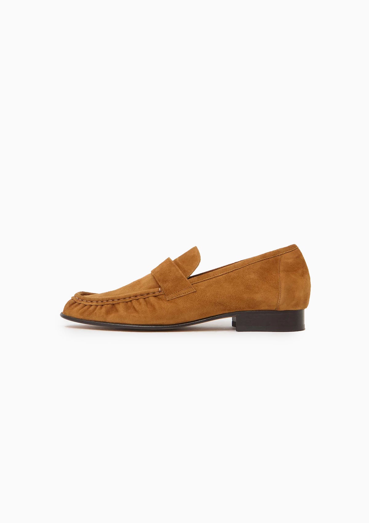 Ruched Loafer | Saddle Suede