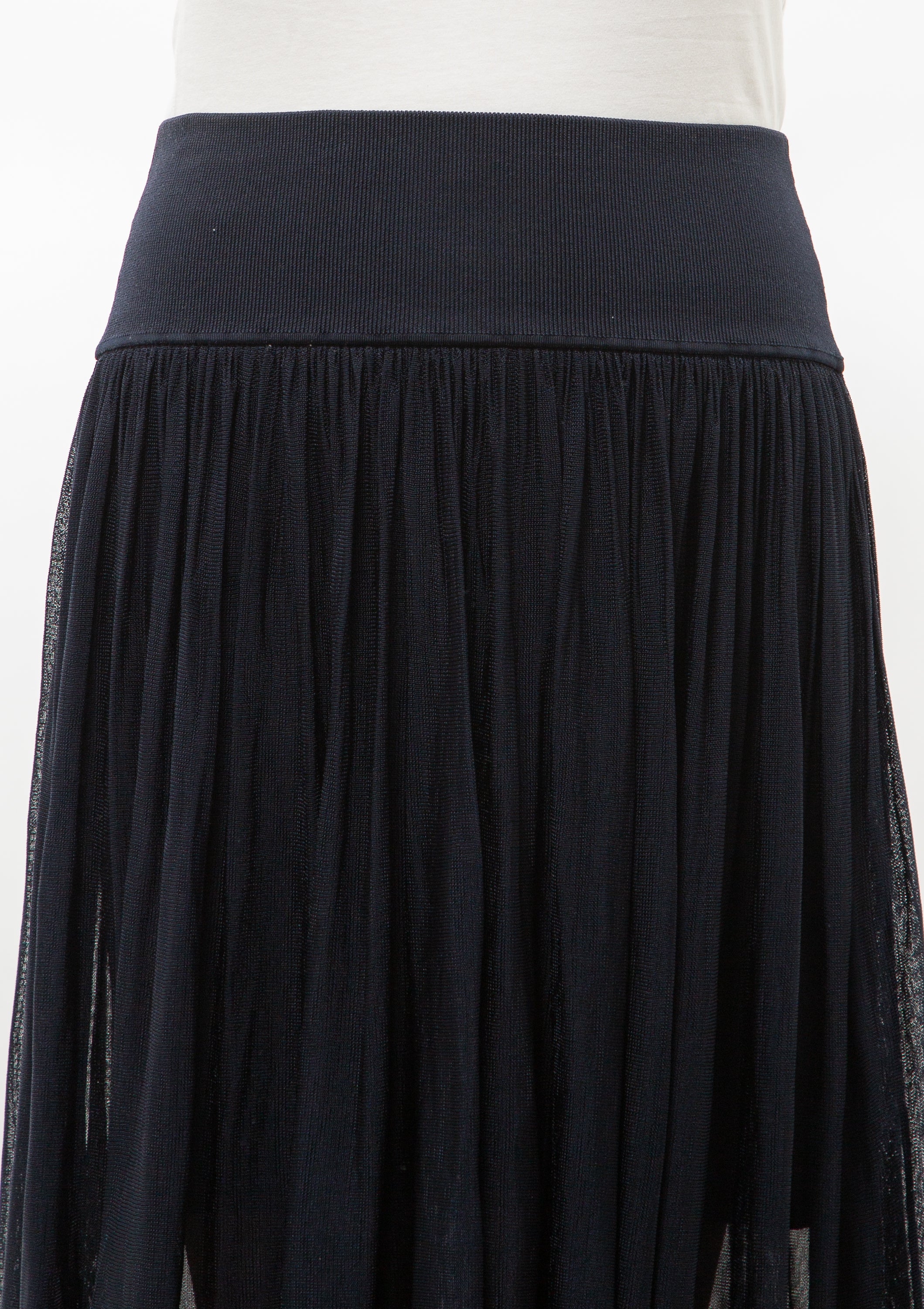 Wave Midi Skirt | Navy Blue