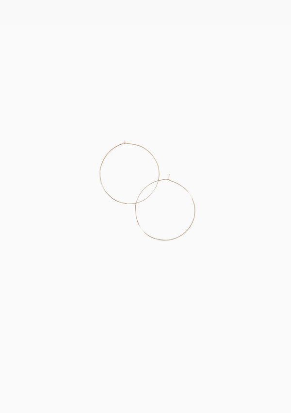 14K Hammered Hoops | Small