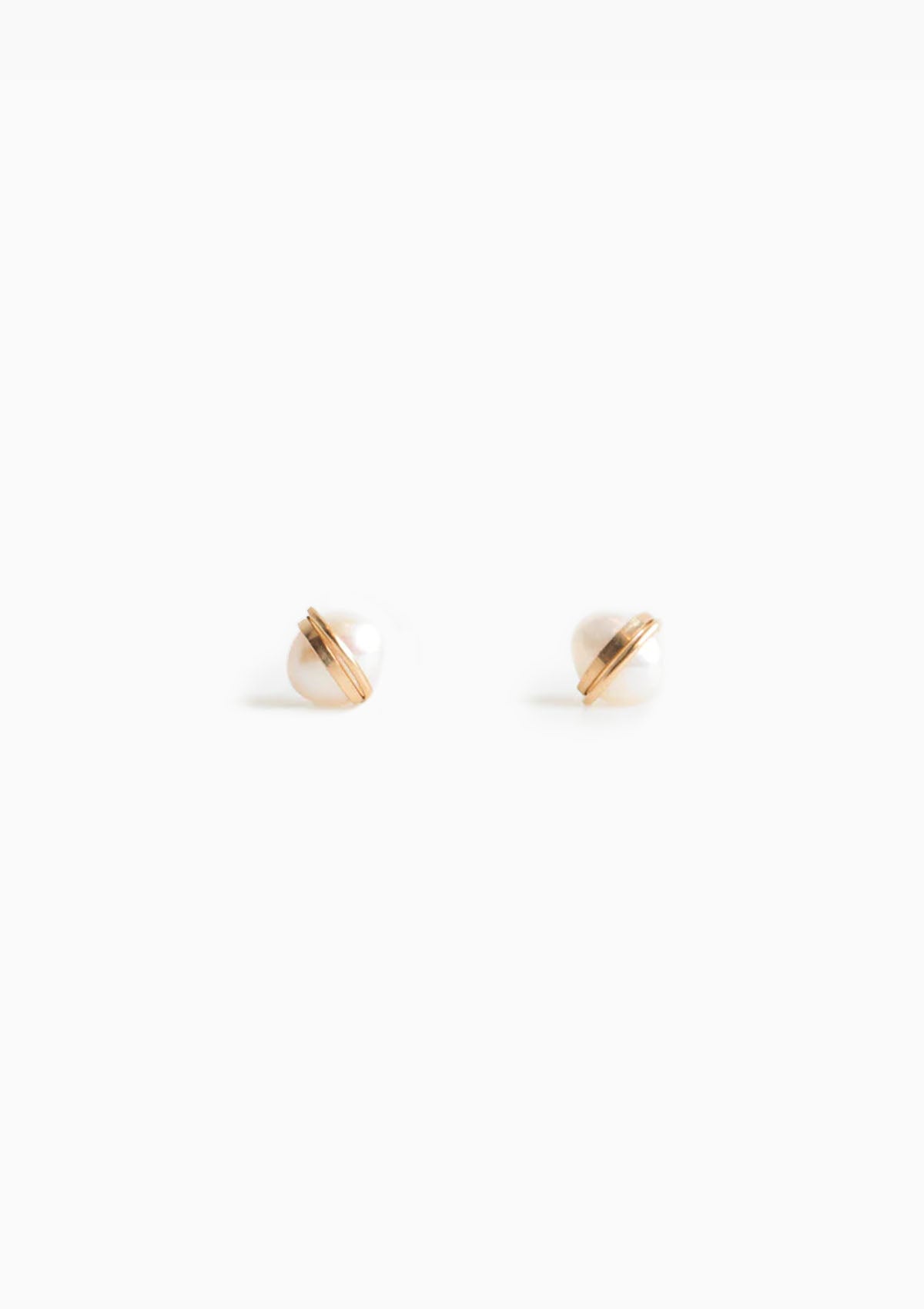 Baroque Pearl Studs | White