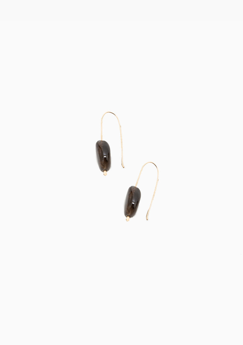 Stone Drop Earrings | Moss Aquamarine