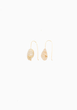 Stone Drop Earrings | Rutilated Quartz