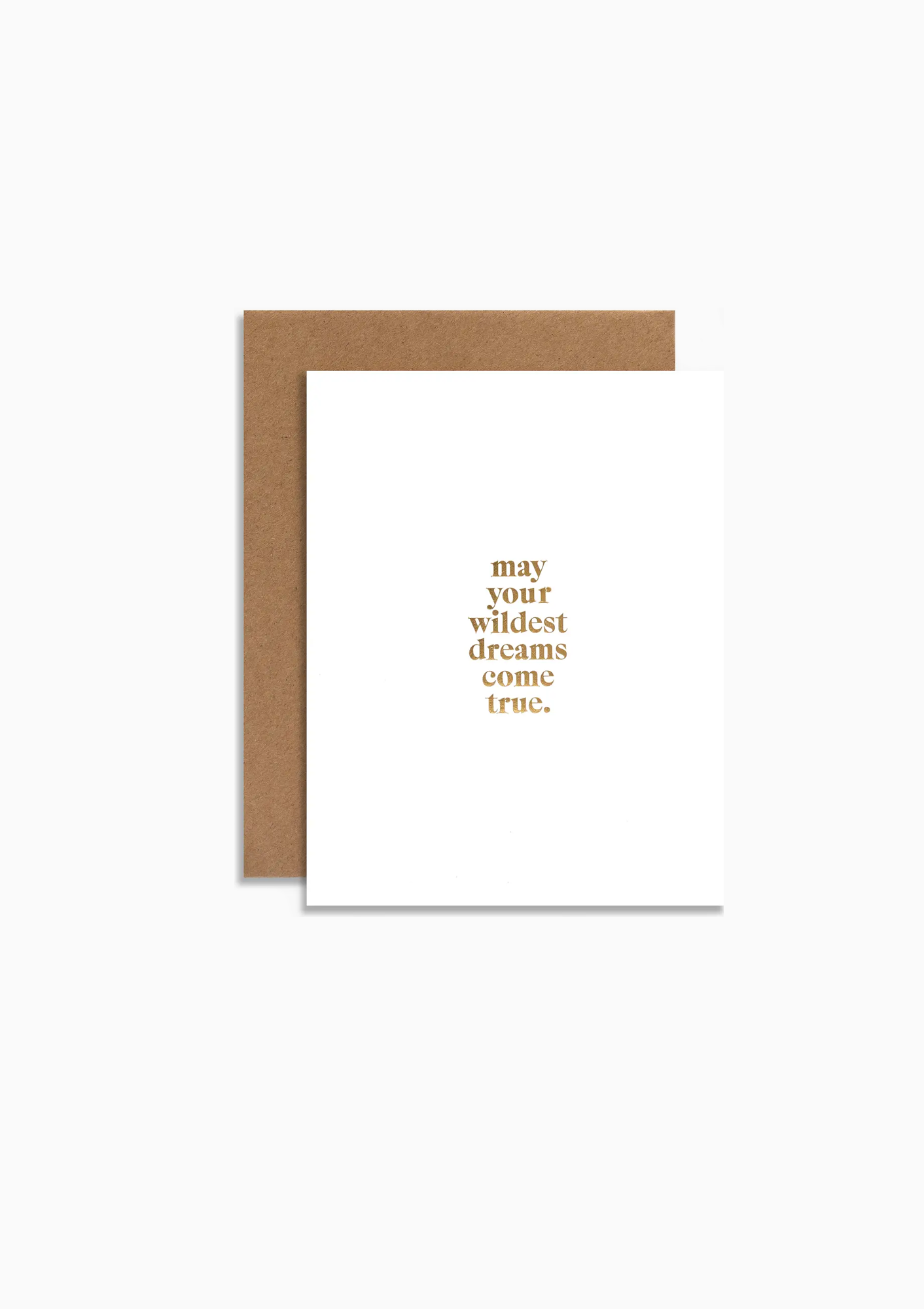 May Your Wildest Dreams Come True Gold Foil Greeting Card