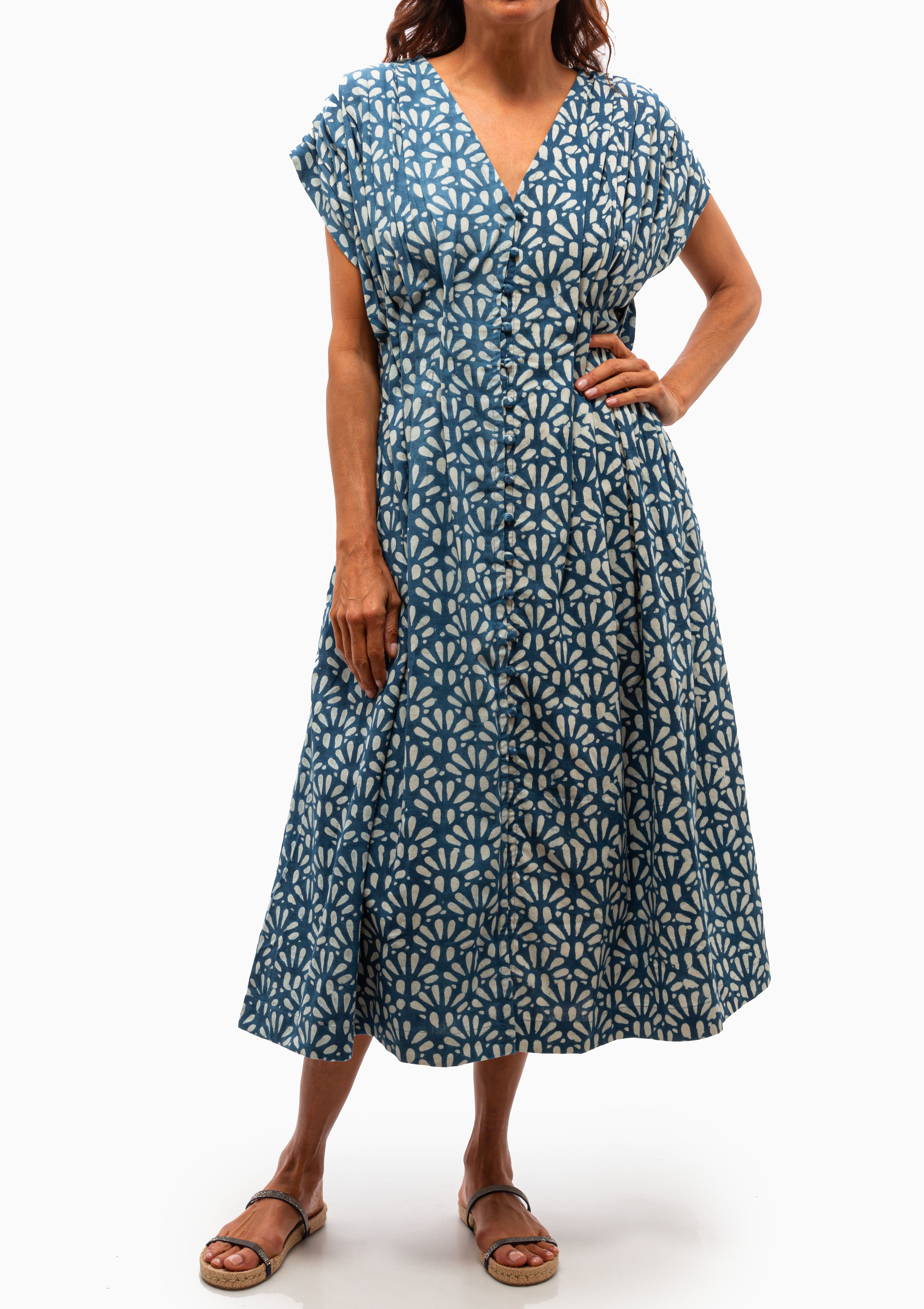 Korcula Dress | Trellis in Indigo