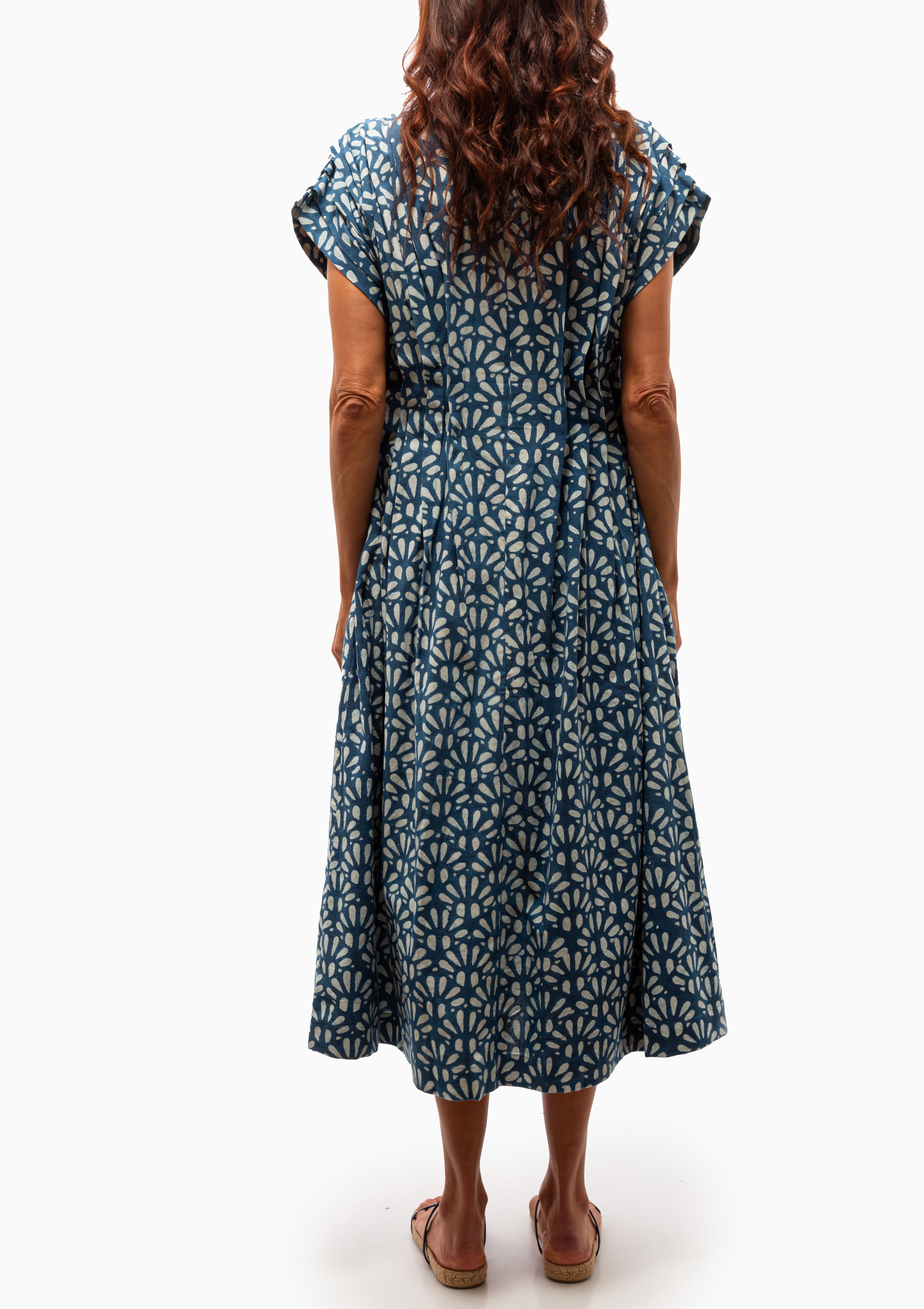 Korcula Dress | Trellis in Indigo