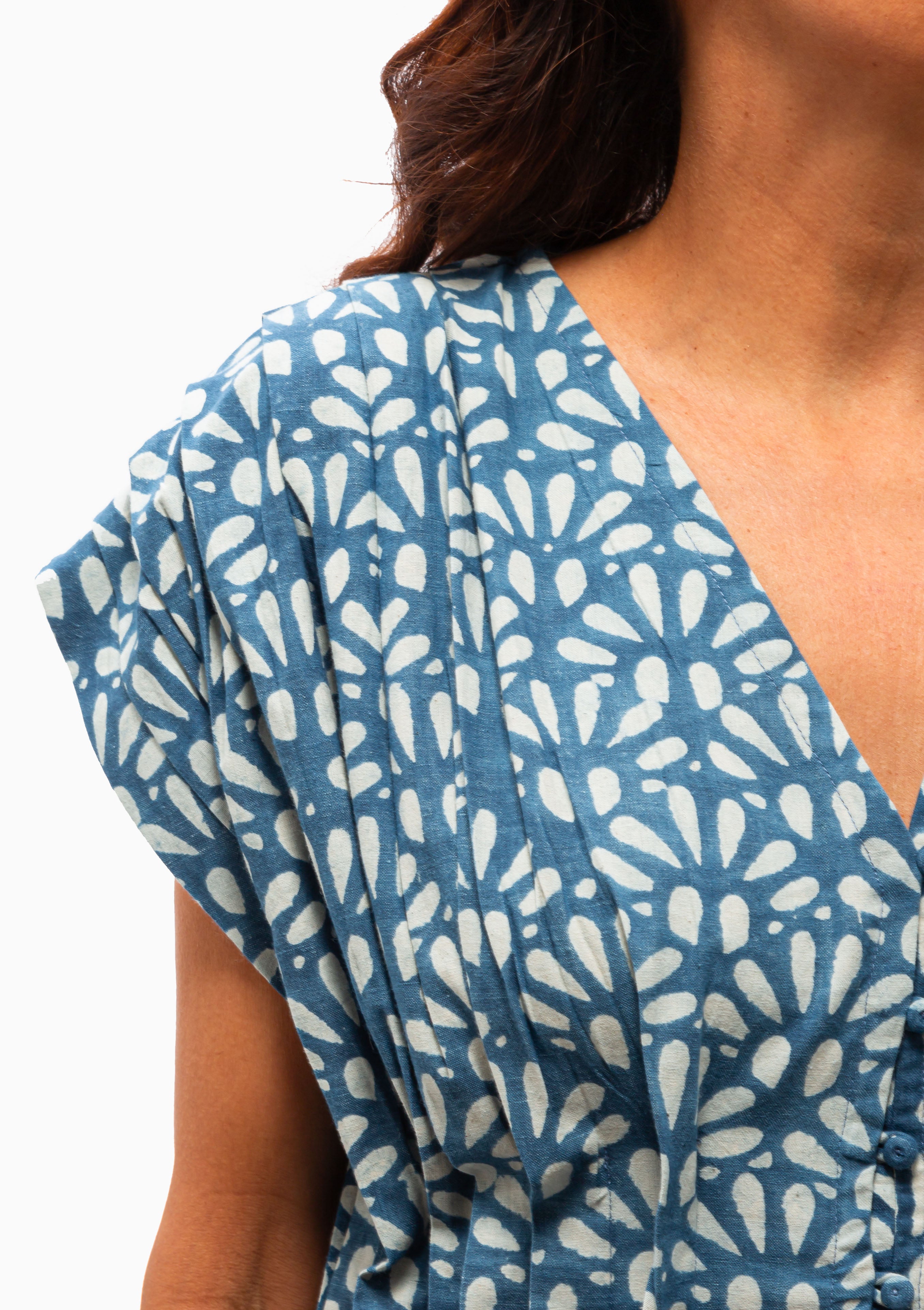 Korcula Dress | Trellis in Indigo