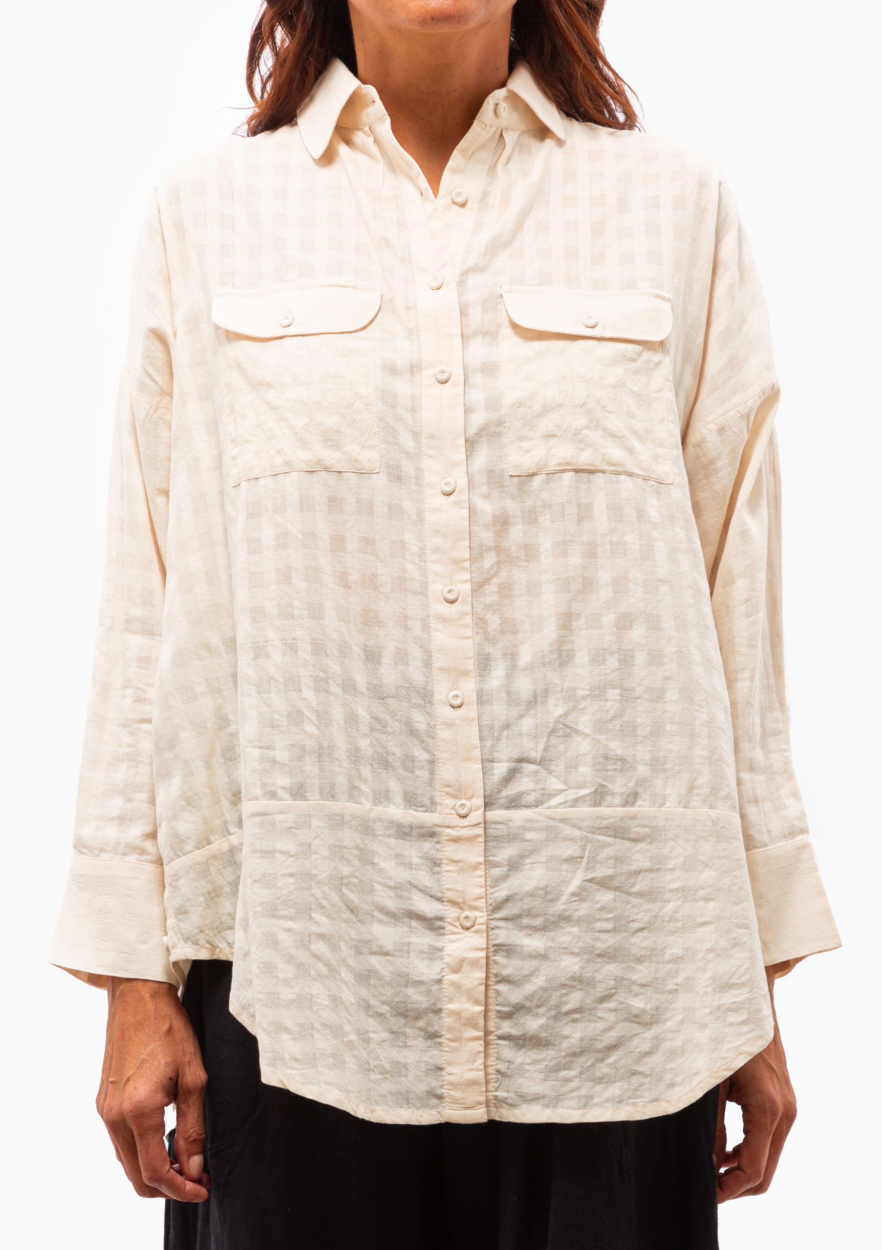 Kyoto Blouse | Parchment Boxweave