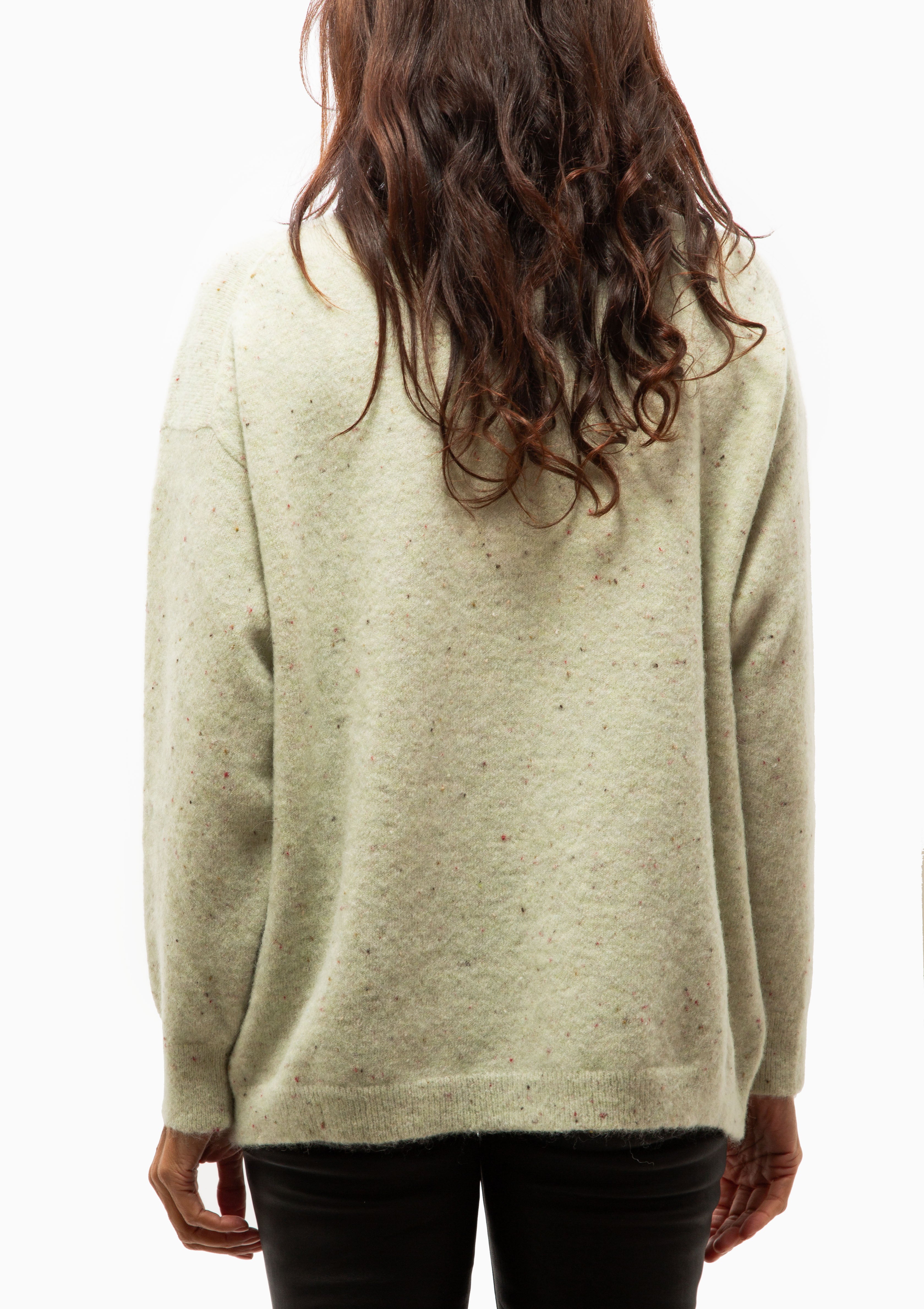 Megan Crewneck | Freckled Lime
