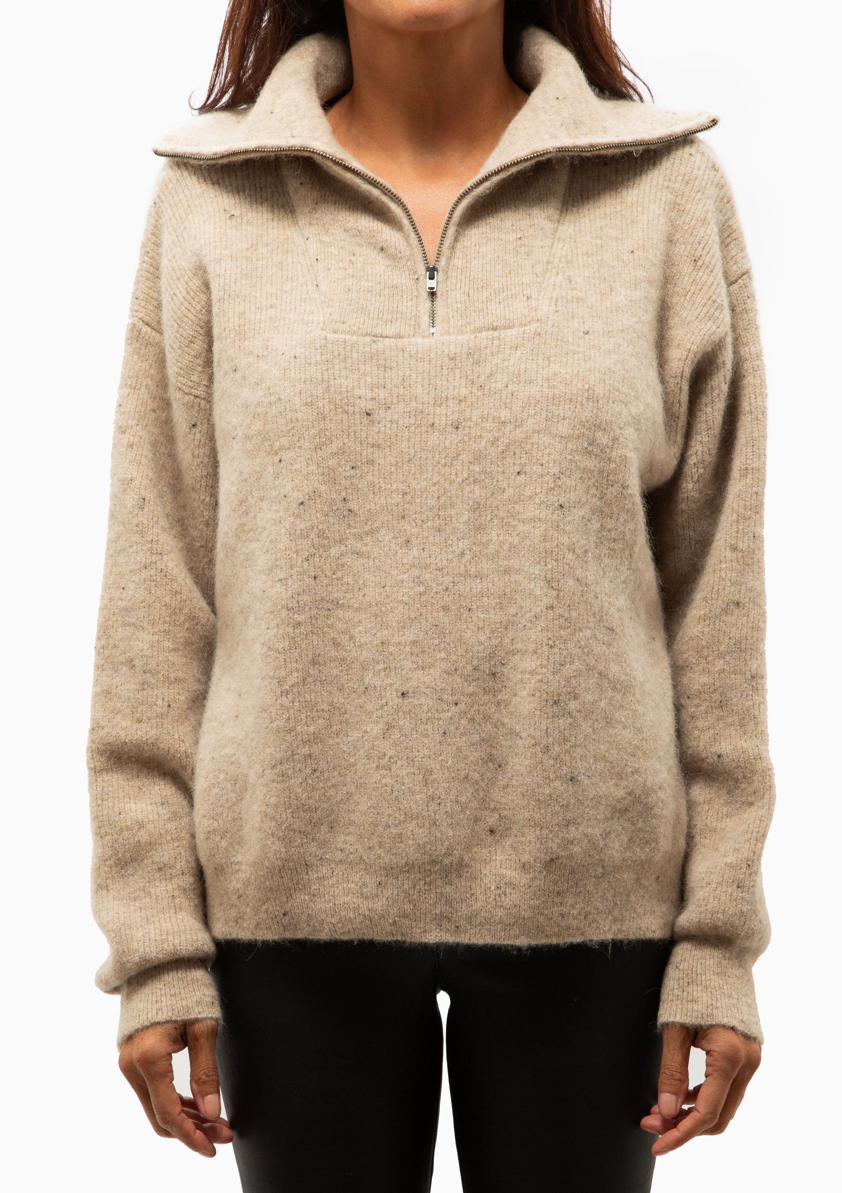 Tea Zip-Up Jumper | Freckled Mushroom