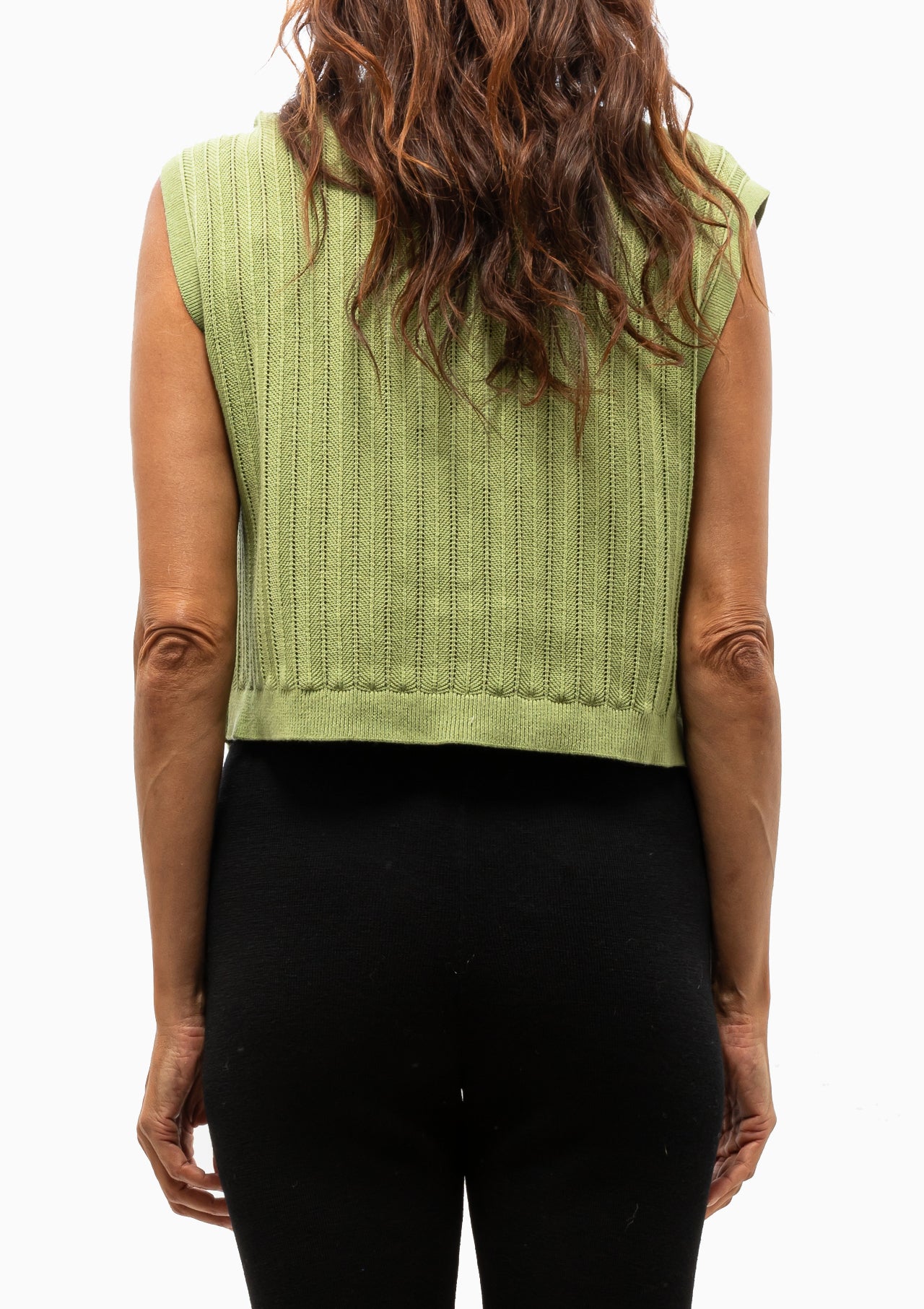 Theo Lace Polo Top | Lemongrass