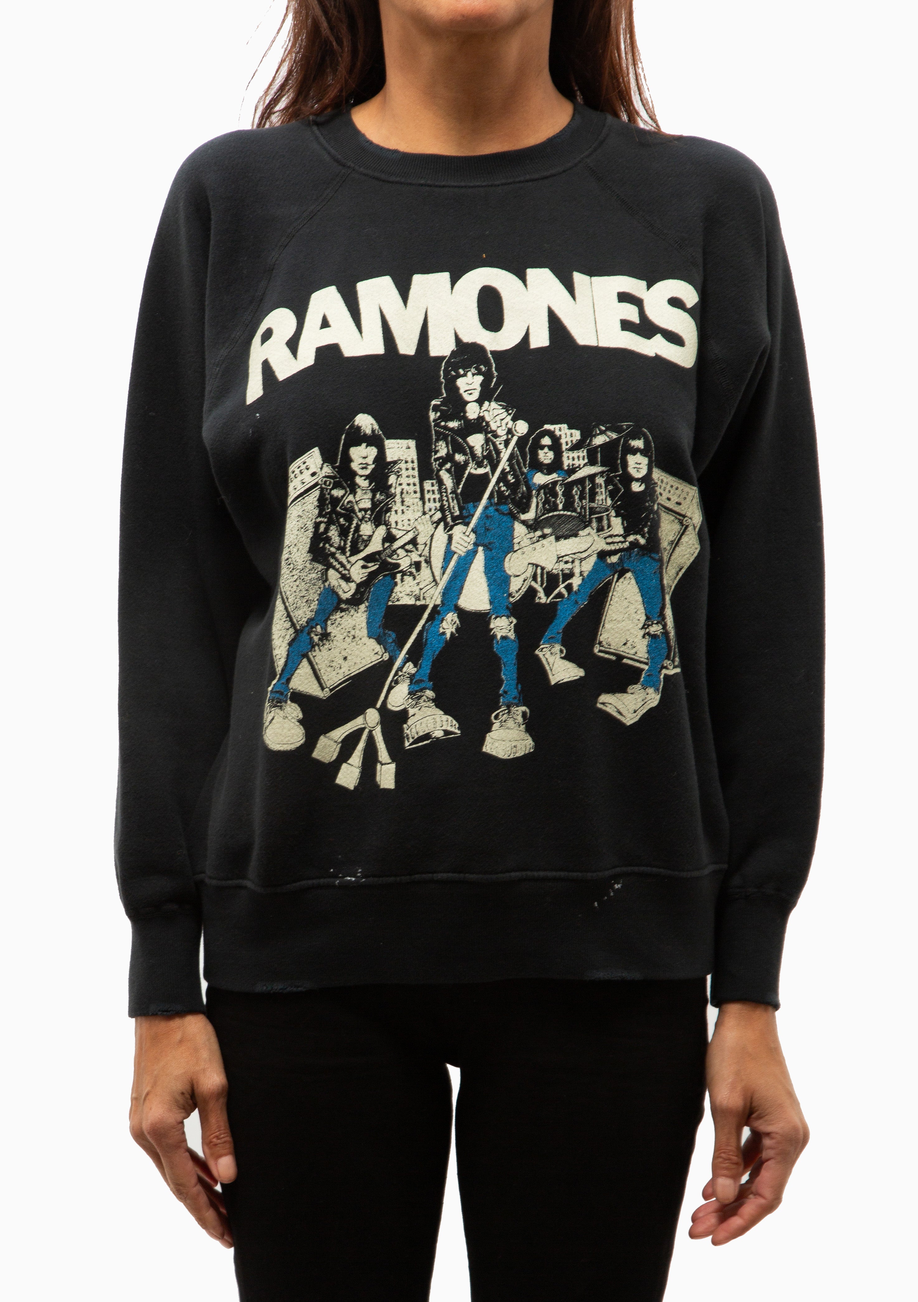 The Ramones Shrunken Sweatshirt | Coal