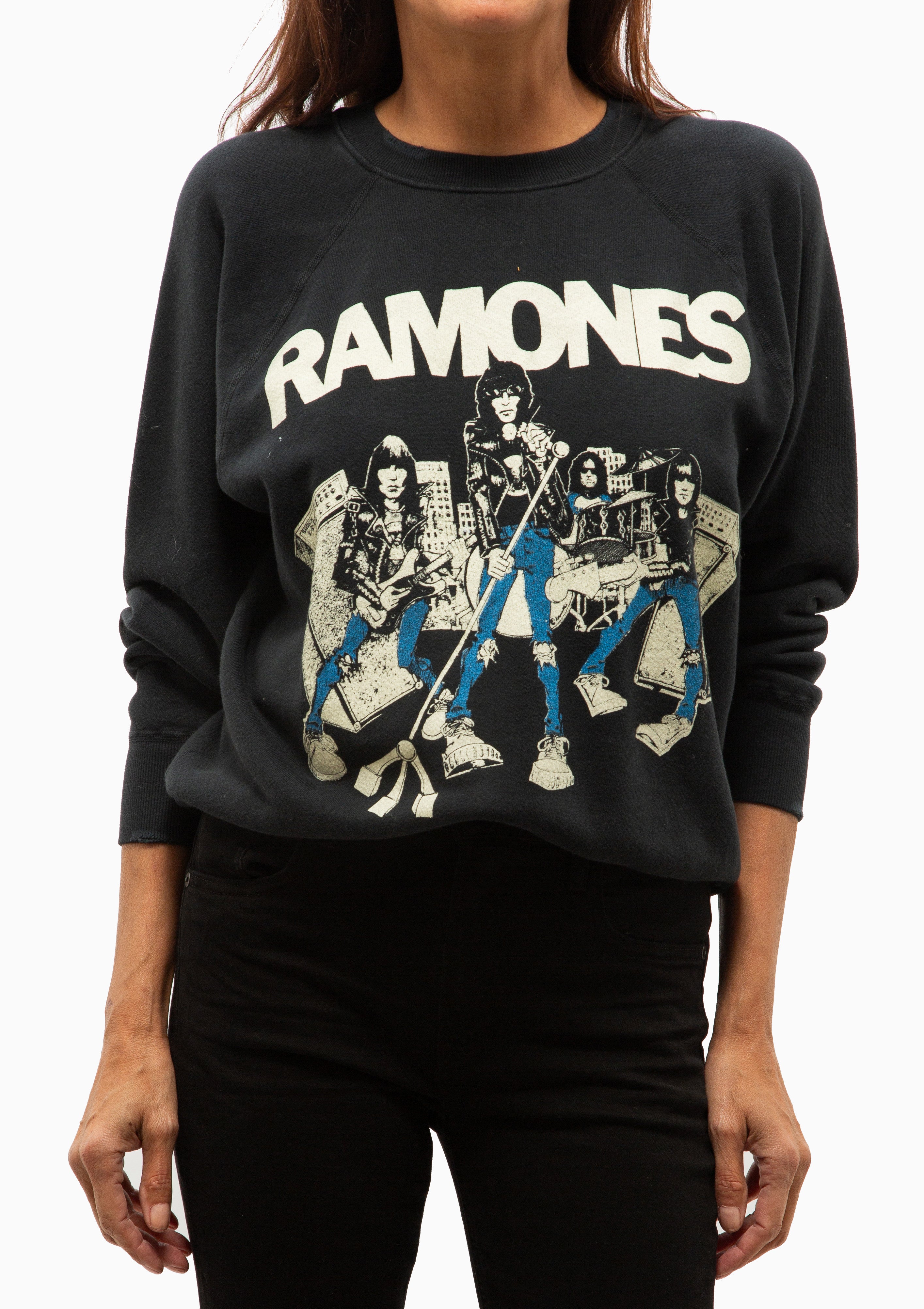 The Ramones Shrunken Sweatshirt | Coal