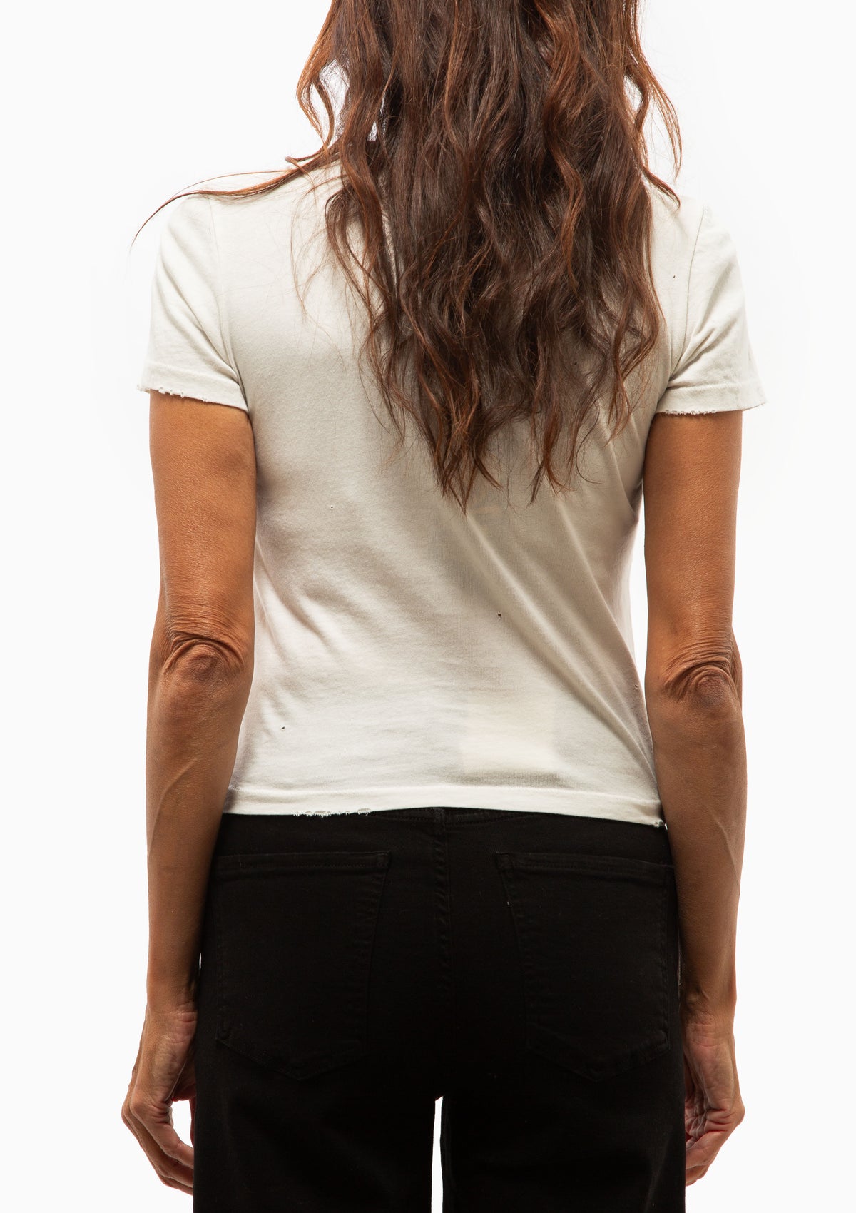 Hole Shrunken Mini Tee | Vintage White