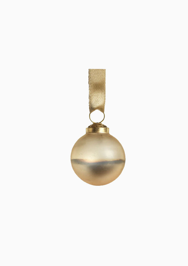 Matte Gold Ombre Glass Ornament | Small