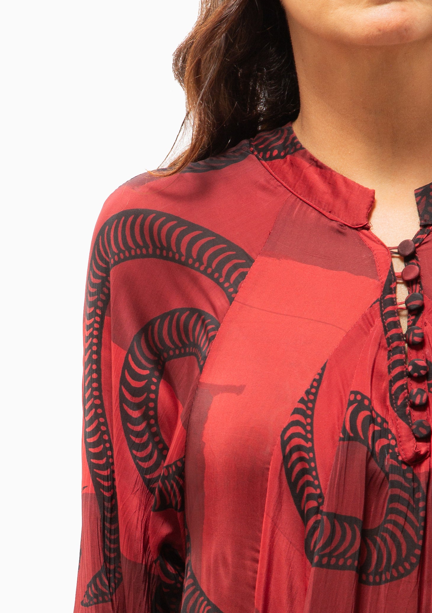 Fiore Maxi | Ament Snake Oxblood