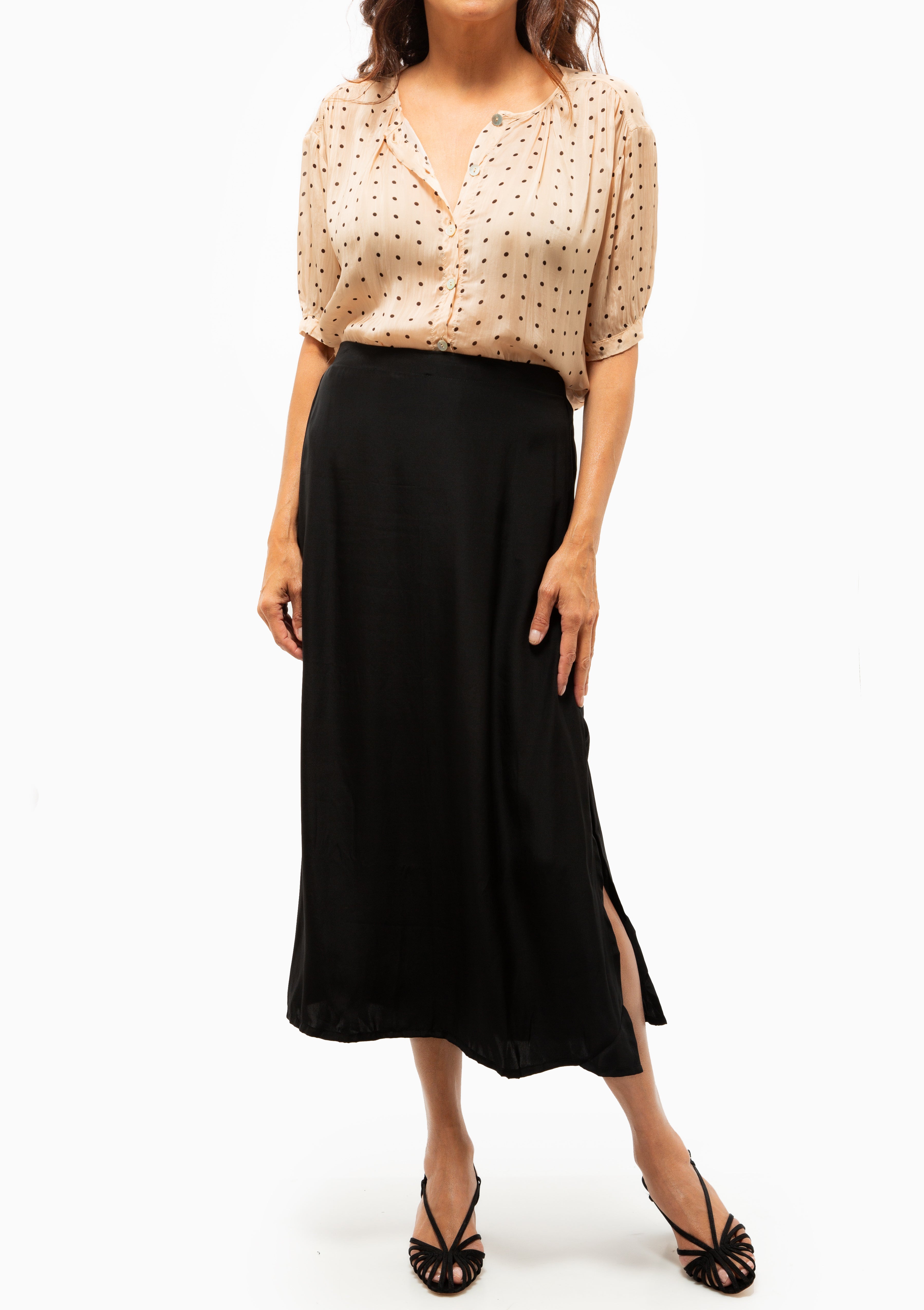 Violet Top | Polka Dot Crema