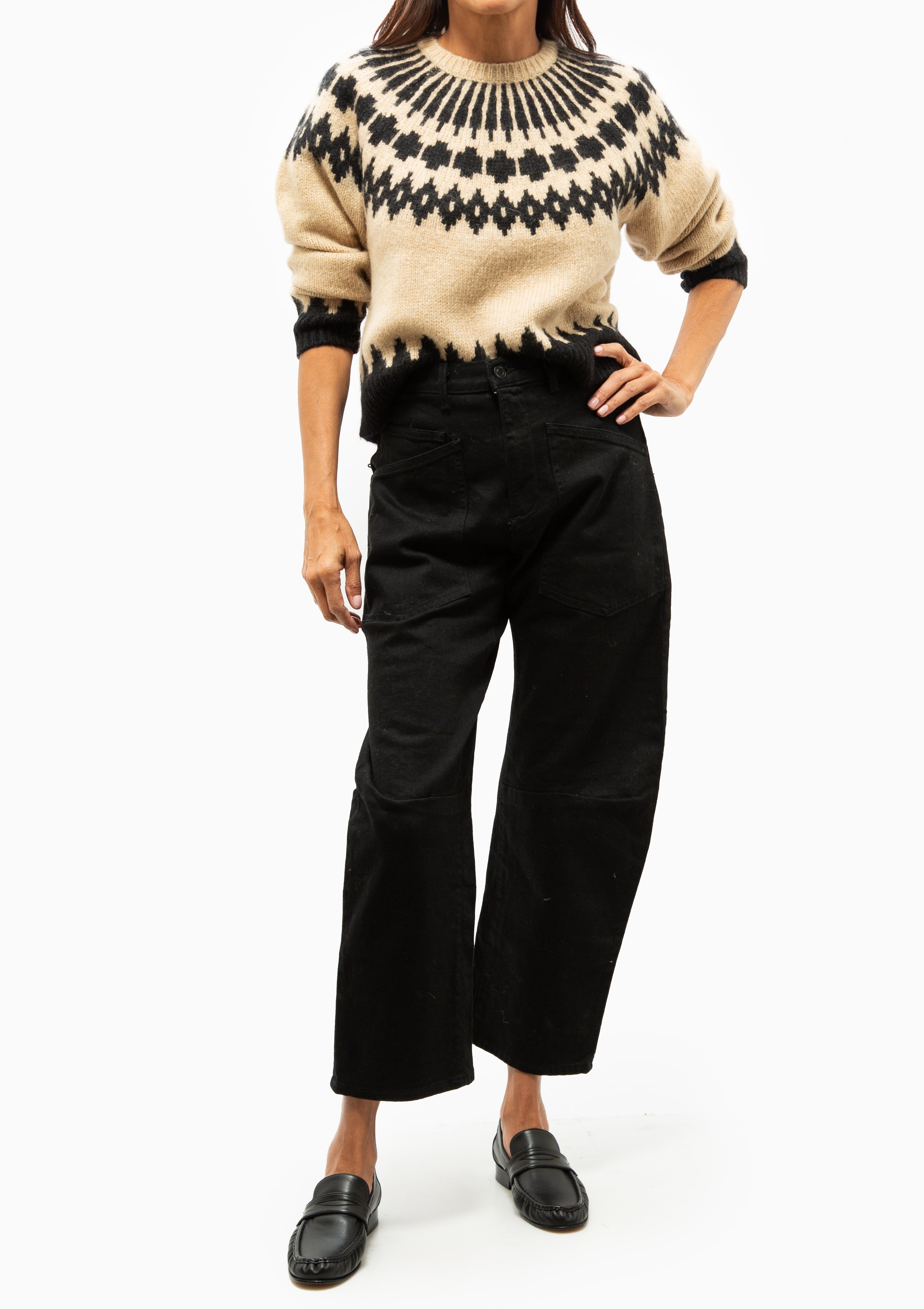 Alena Sweater | Light Camel Fair Isle