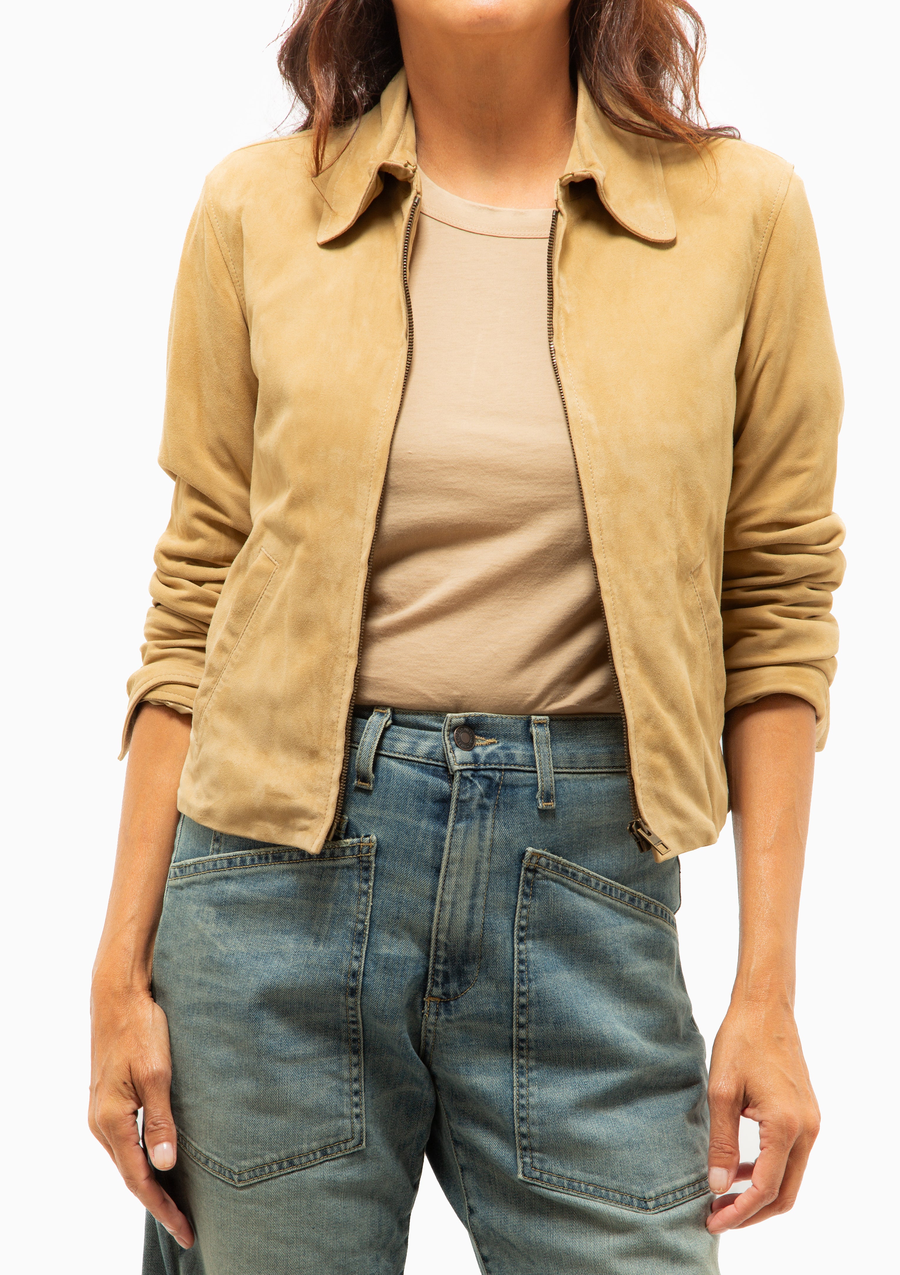 Beauvais Suede Jacket | Light Sand