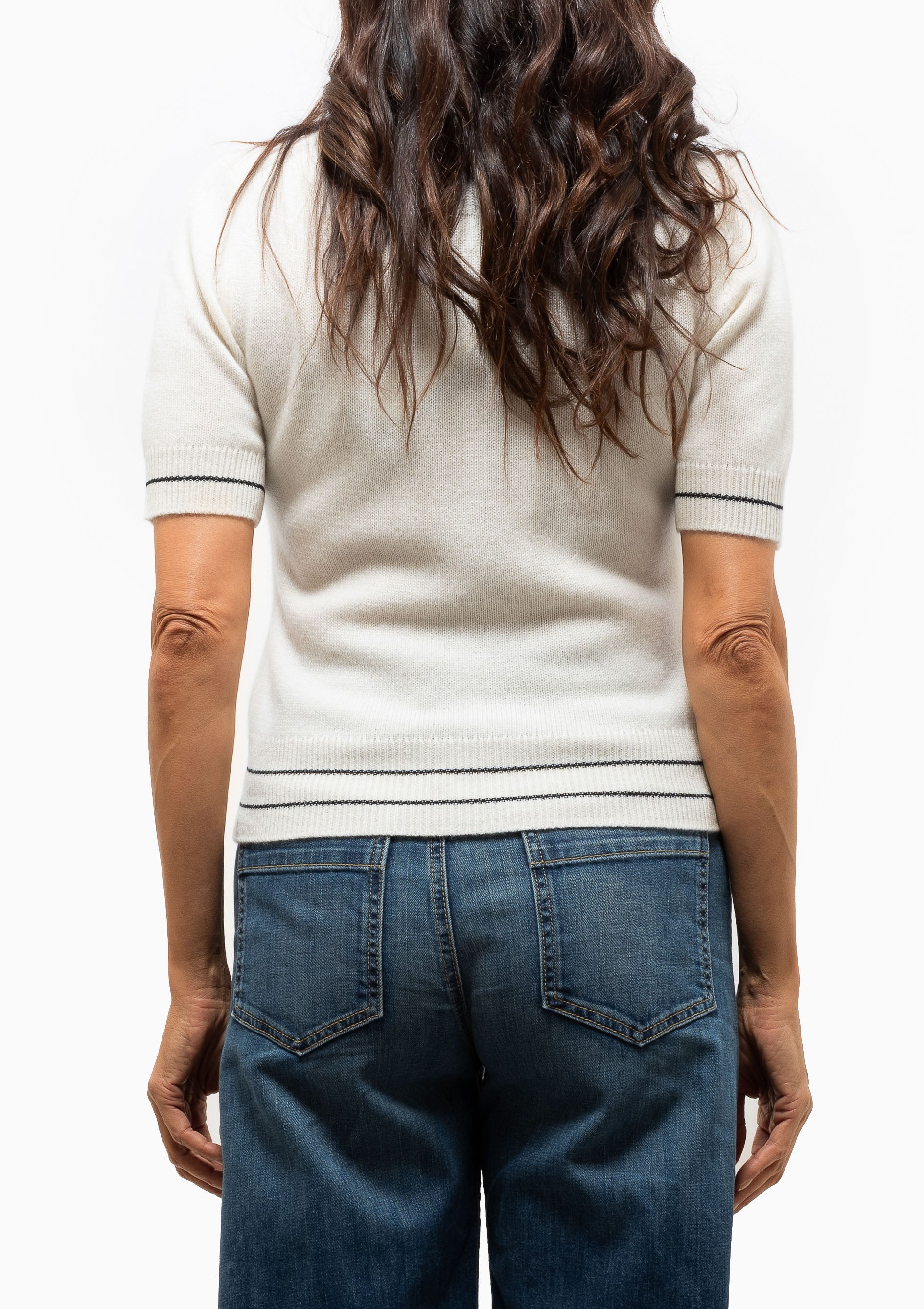 Carline Polo Sweater | Ivory