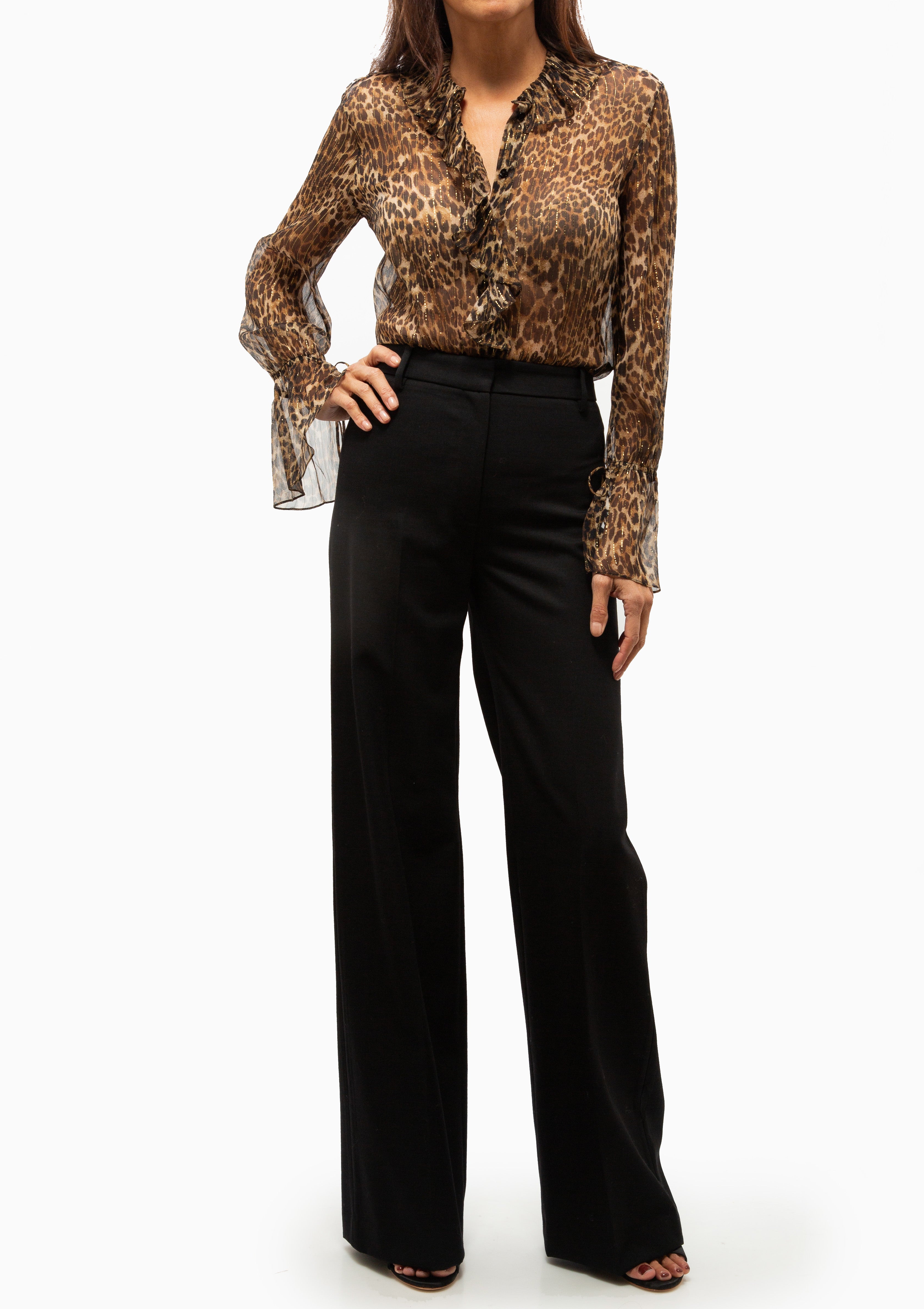 Cecily Shirt | Lurex Leopard