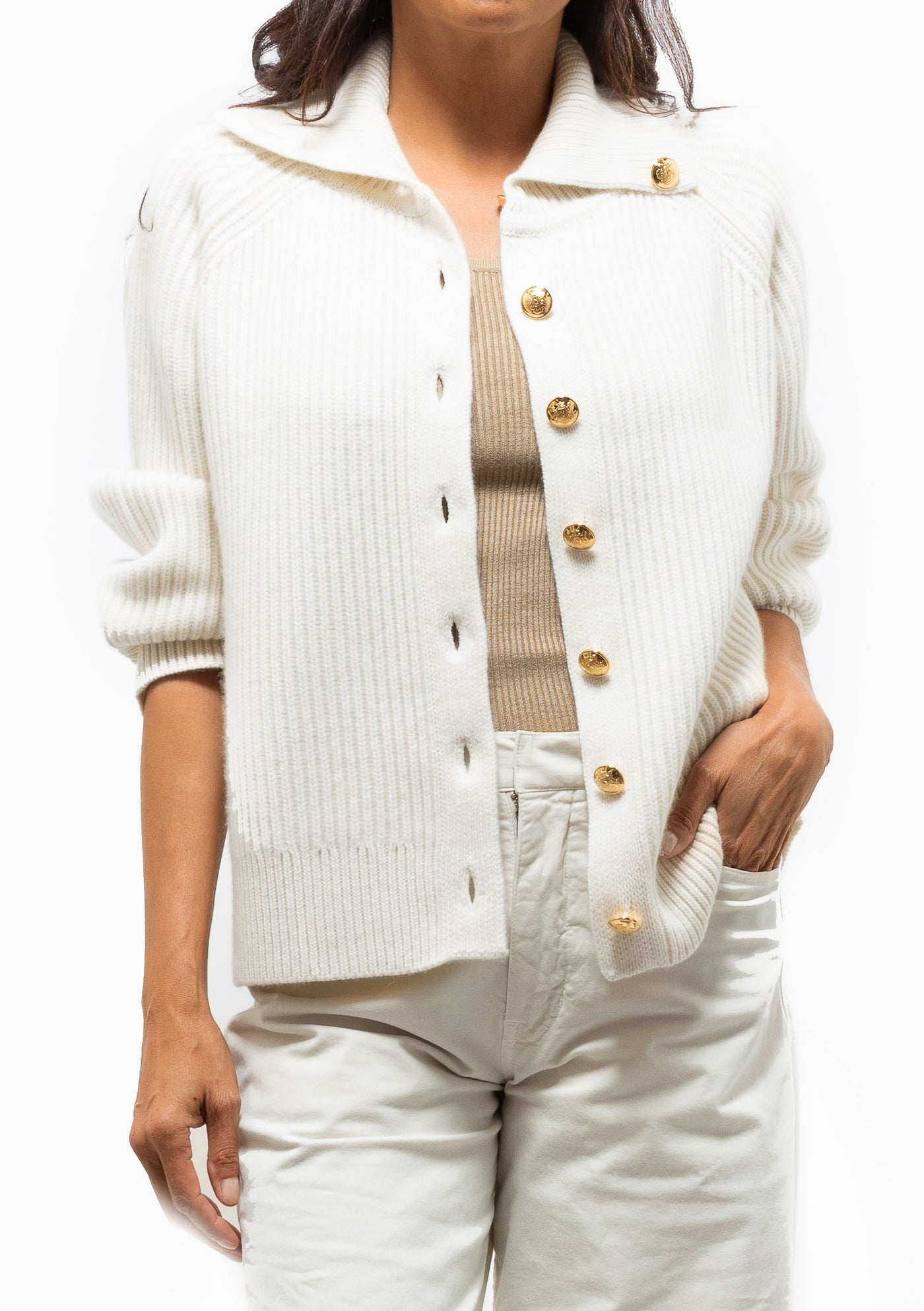 Nili Lotan Ivory Denim Pants main image 0
